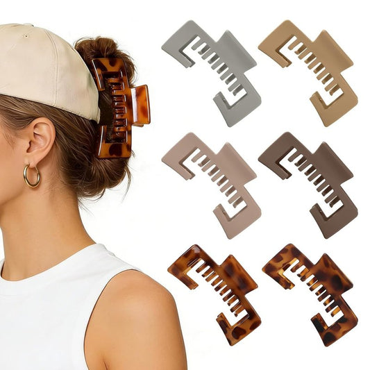 Hair Claw Clips - 6 PCS Non-Slip Strong Hold for Baseball Caps | Ideal for Thick & Thin Hair