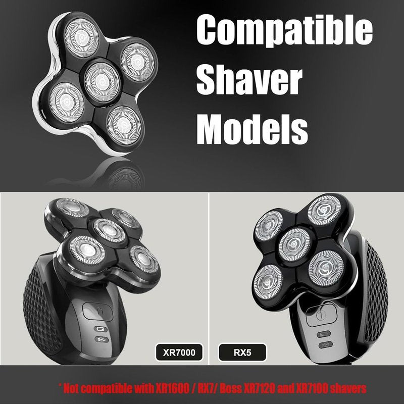 Balder Pro Shaver Peplacement Heads for Remington Balder Pro Head Shaver Model XR7000/XR1500/XR1501 Electric Shaving for Bald Men (Heads/1pc)