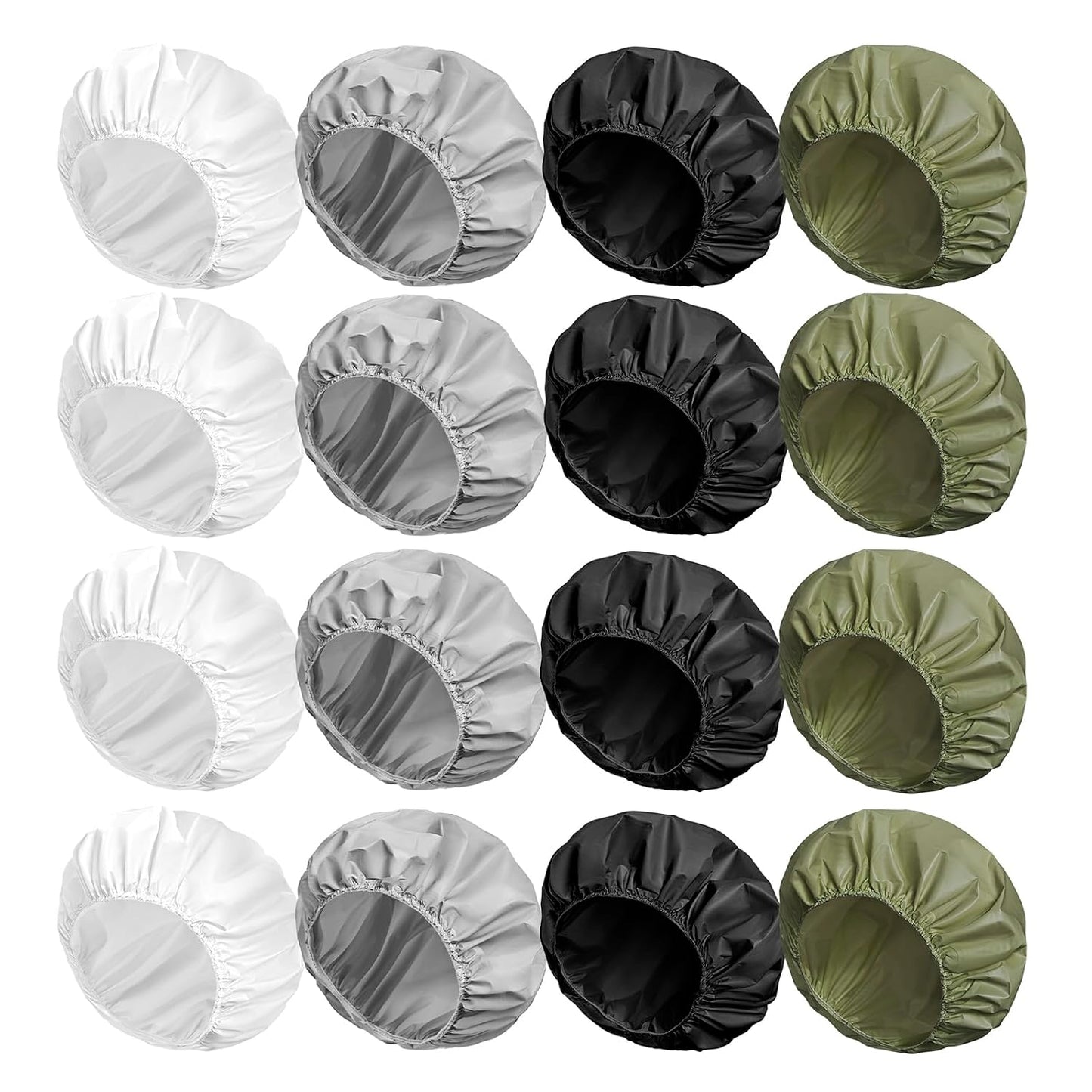 Waterproof Shower Caps for Women - 6 PCS Reusable Elastic Bathing Caps | Double-Sided EVA in Candy Colors