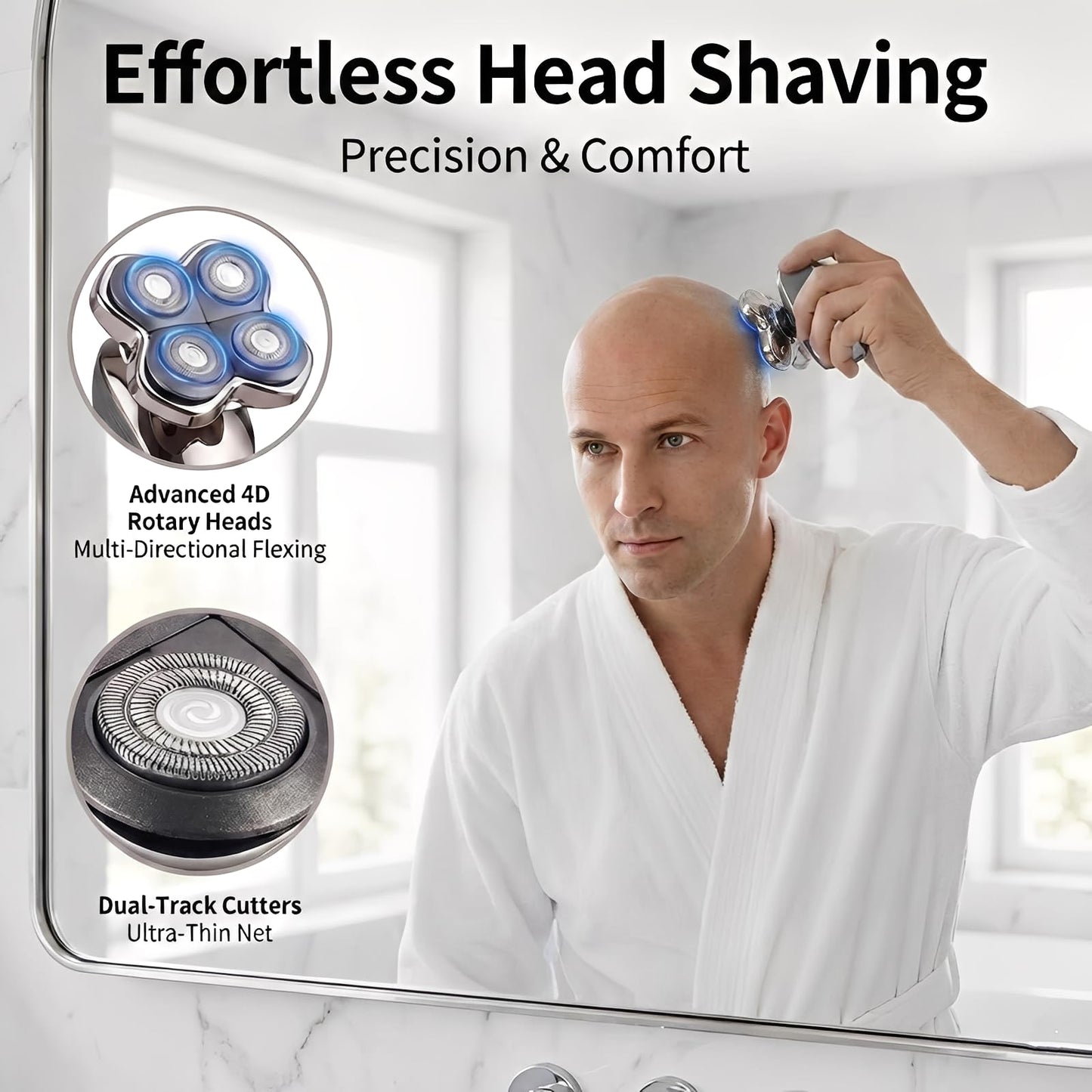 Compatible with Pitbull Shaver Replacement Blade,4 Pcs Fit for Skull Shaver Replacement Heads,Pro 4Replacement Blades Fit for Skull Pitbull ShaverGold/Silver/Butterfly Kiss/Platinum/Diamond PRO.