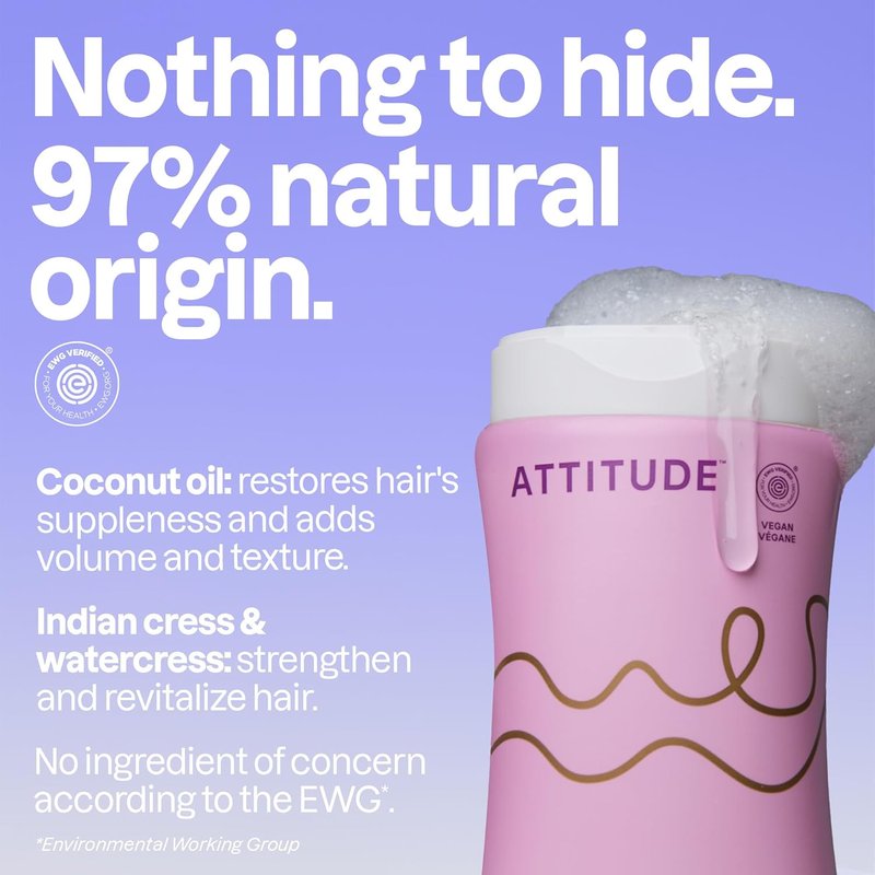 Amplifying Shampoo for Curly Hair - Coconut Oil & Vegan Formula | EWG Verified, 16 Fl Oz
