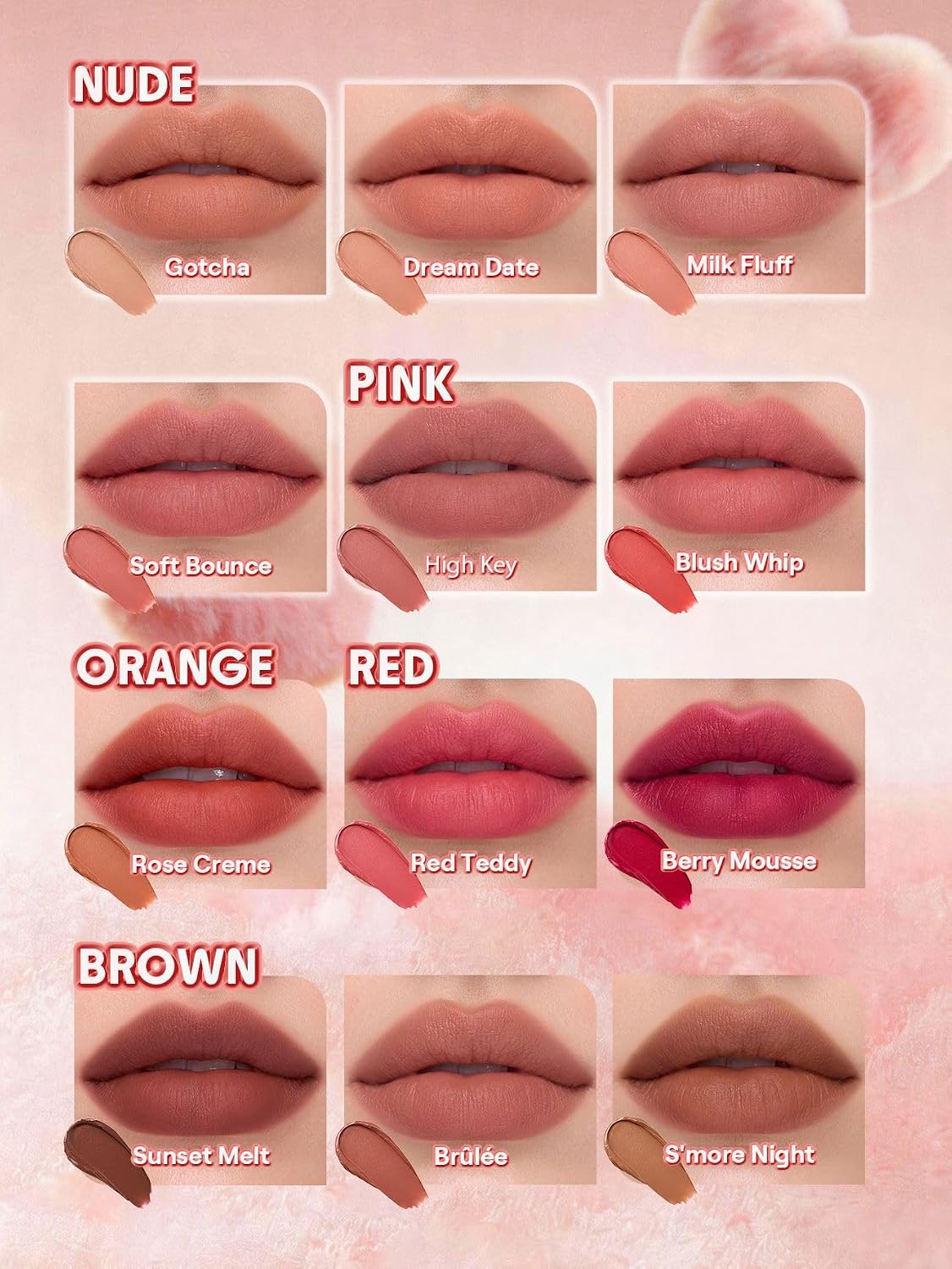 Marshmallow Puff Lip Blur Pen - Matte Hydrating Lipstick for Long-Lasting Color | Shade 524 S'more Night