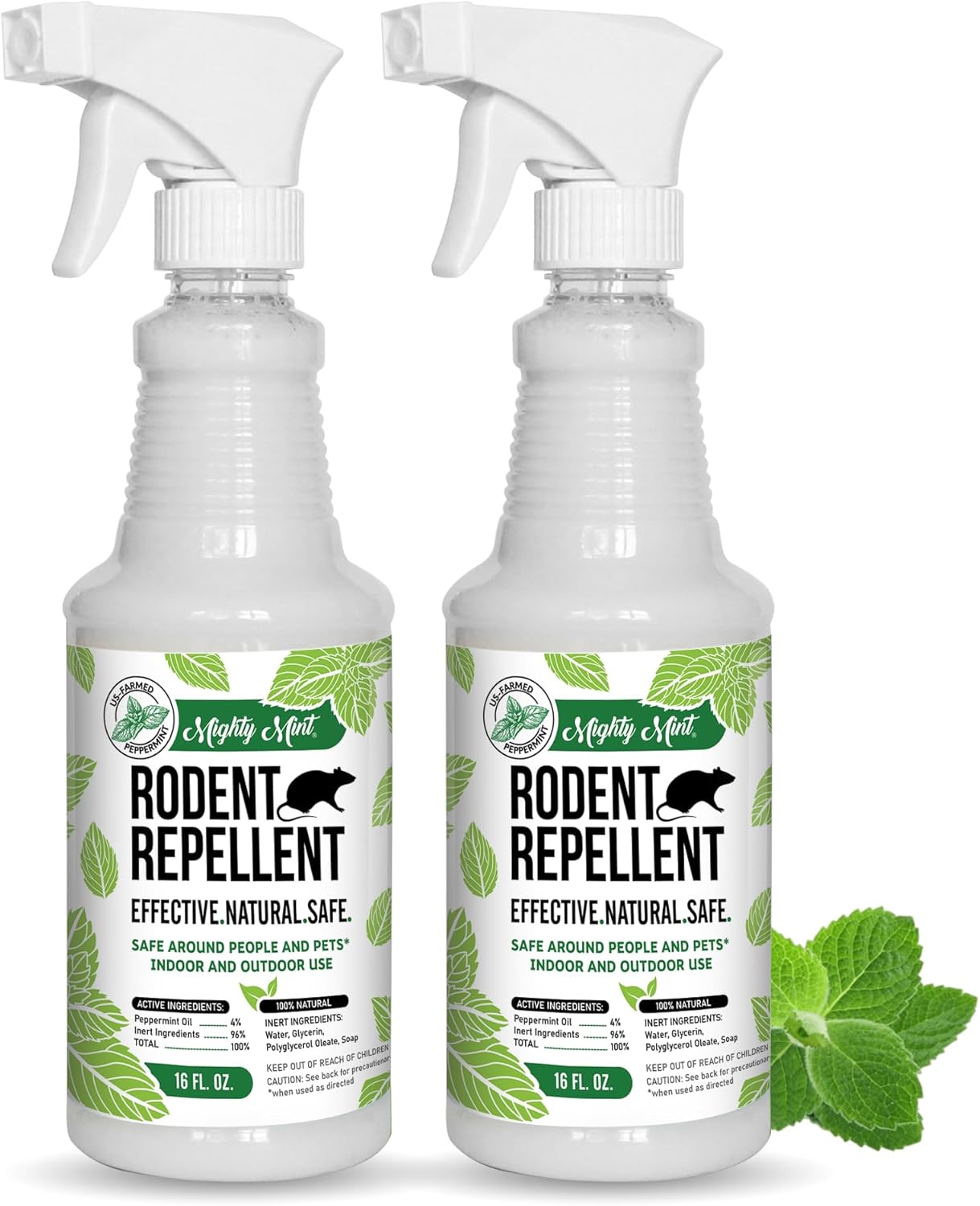 Peppermint Oil Rodent Repellent Spray - Natural Indoor & Outdoor Control for Mice and Rats | 1 Gallon (128 oz)