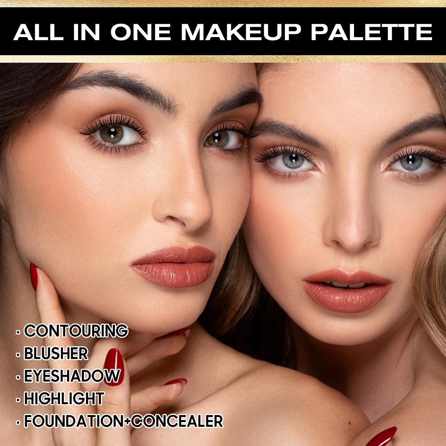 All-in-One 16 Color Makeup Palette, Highlighter Concealer Eyeshadow Blush