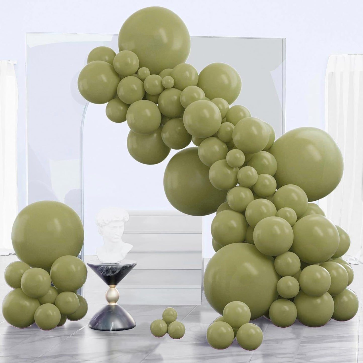 Black Balloon Arch Kit - 140 Pcs in 5-18 Inch Sizes for Baby Showers, Birthdays & Anniversaries | Elegant Black Decor