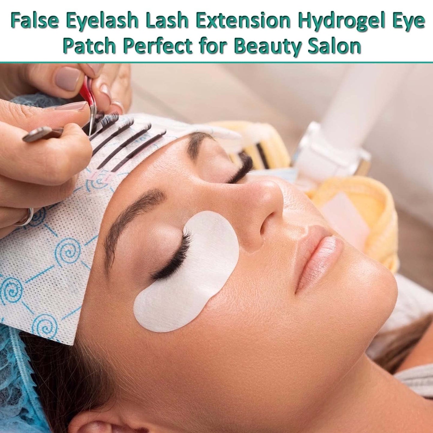 Qleng 50 Pairs Under Eye Pads, Eyelash Extension Eye Pad for Lash Extensions, Hydrogel Eye Patch DIY False Eyelash Lash Extension Makeup Eye Gel Pad