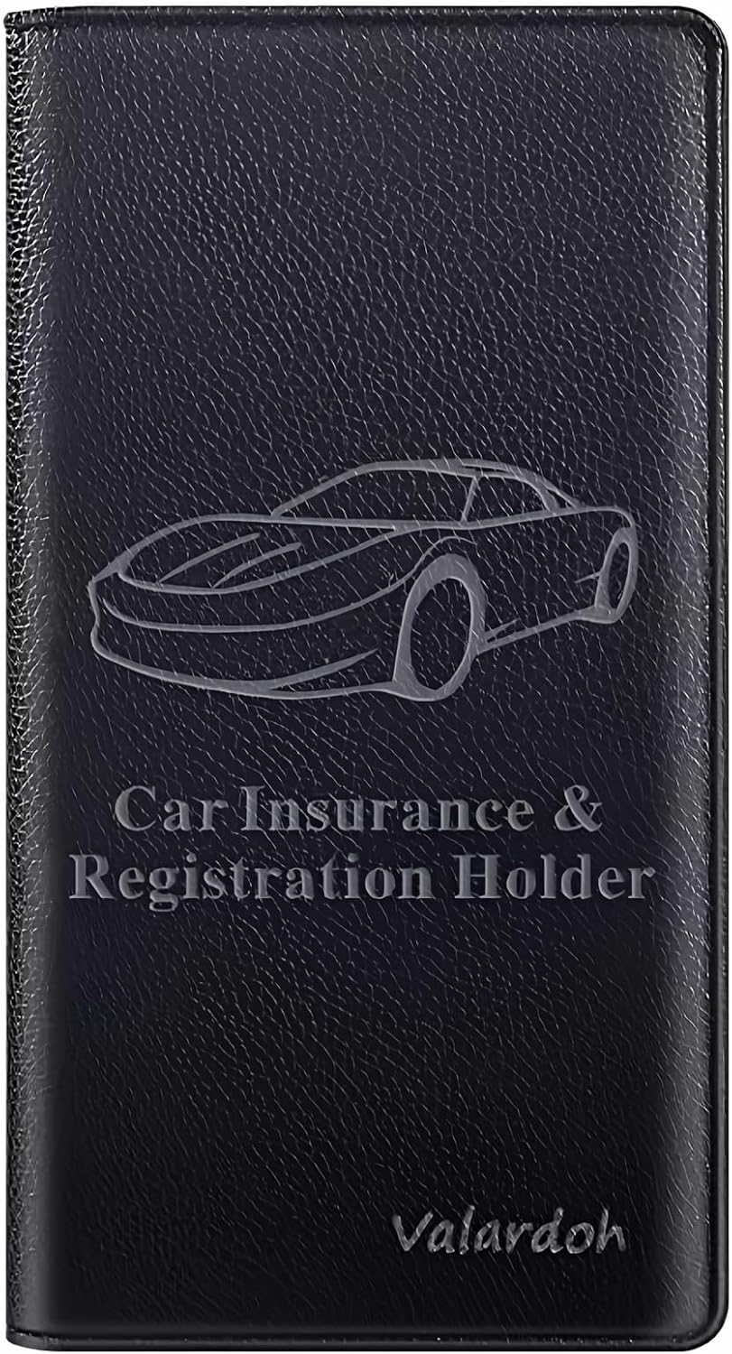 Car Registration & Insurance Card Holder - Premium Document Organizer for Driver License & Essentials | Pink