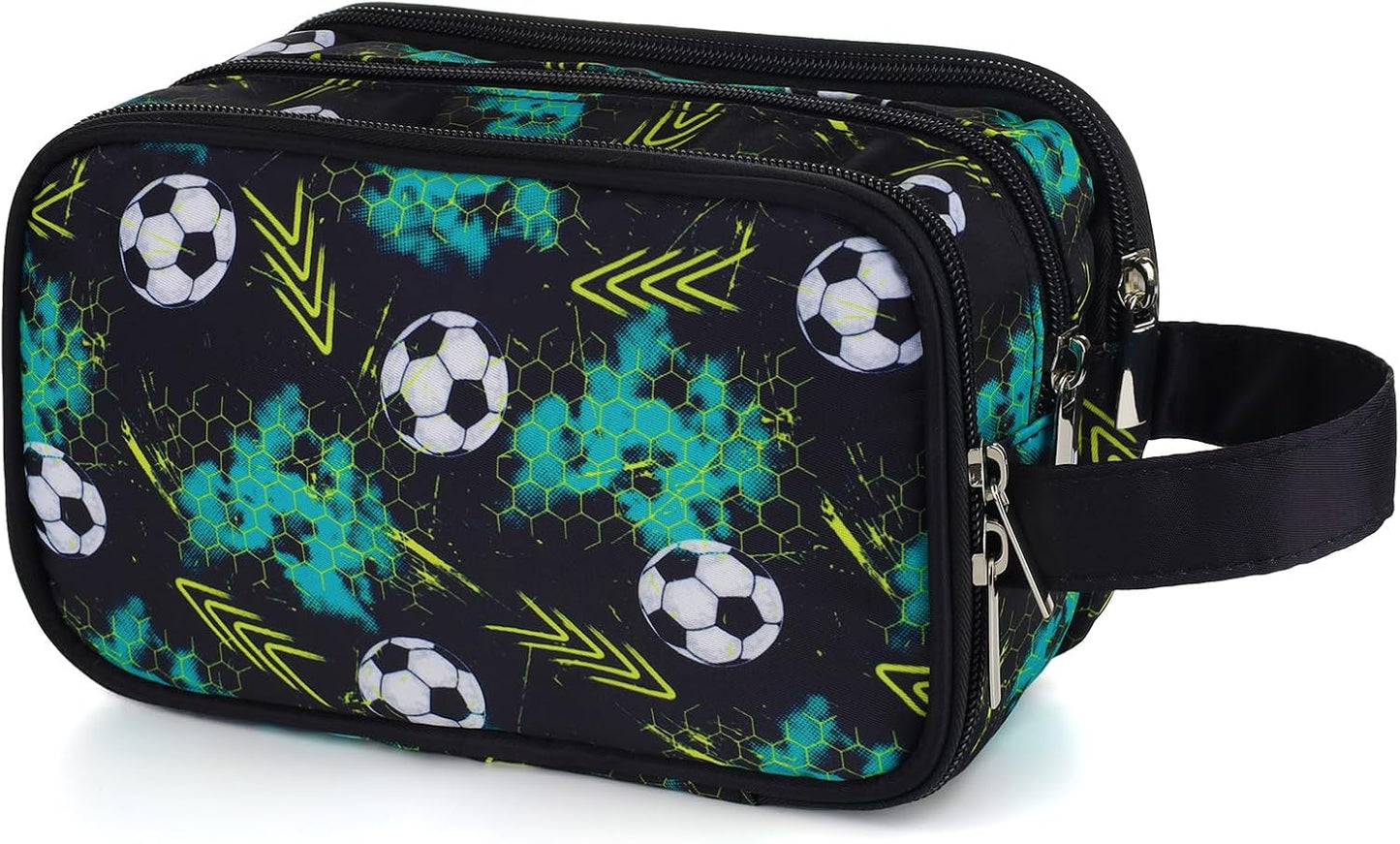 Kids Toiletry Bag - Waterproof Mermaid Scales Travel Cosmetic Bag for Girls | Hanging Wash Bag