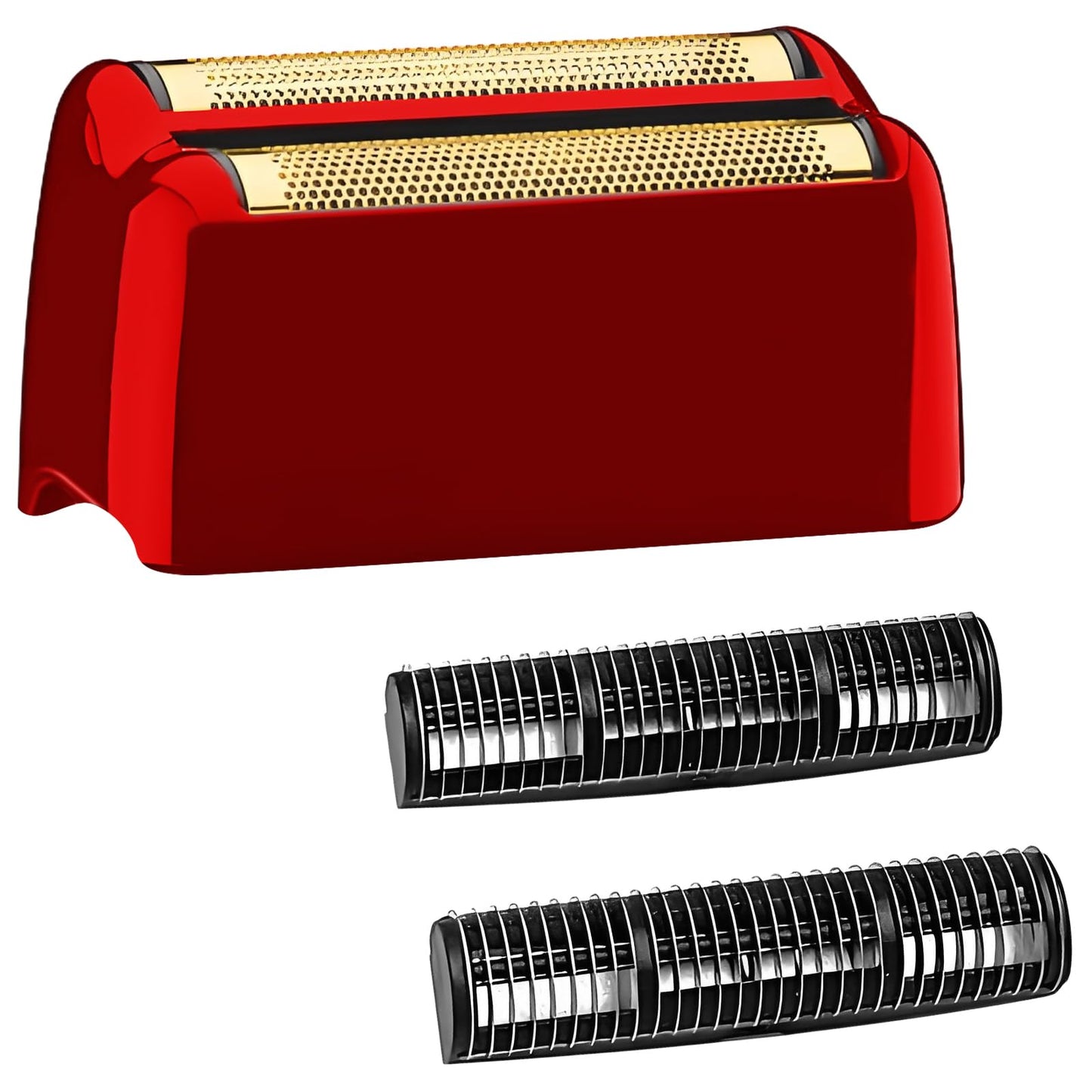 FXRF2G Shaver Replacement Head Compatible with BaByliss Pro FX3 Foil Shaver, Hypoallergenic Gold Foil, Red