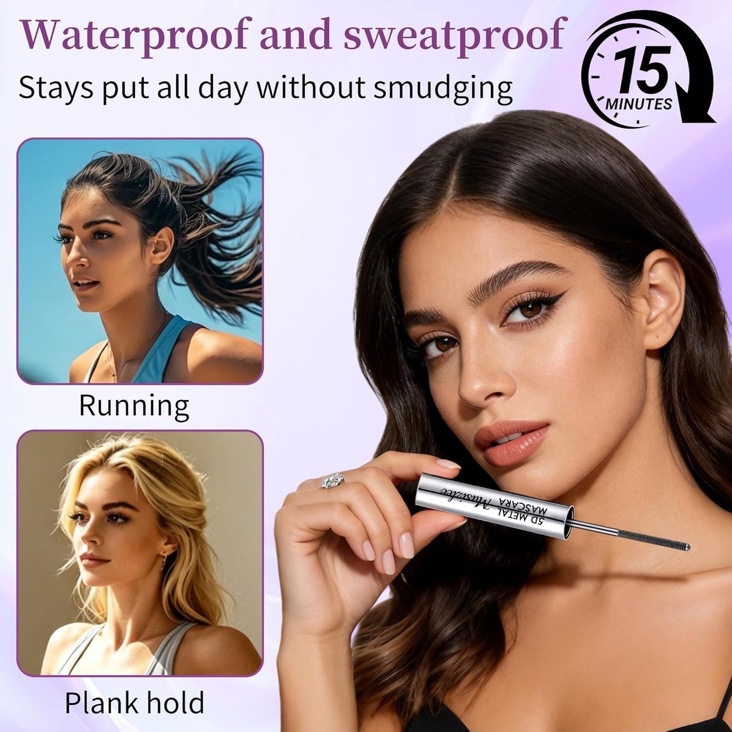 Iron Wand Mascara, Long Lasting Waterproof Mascara