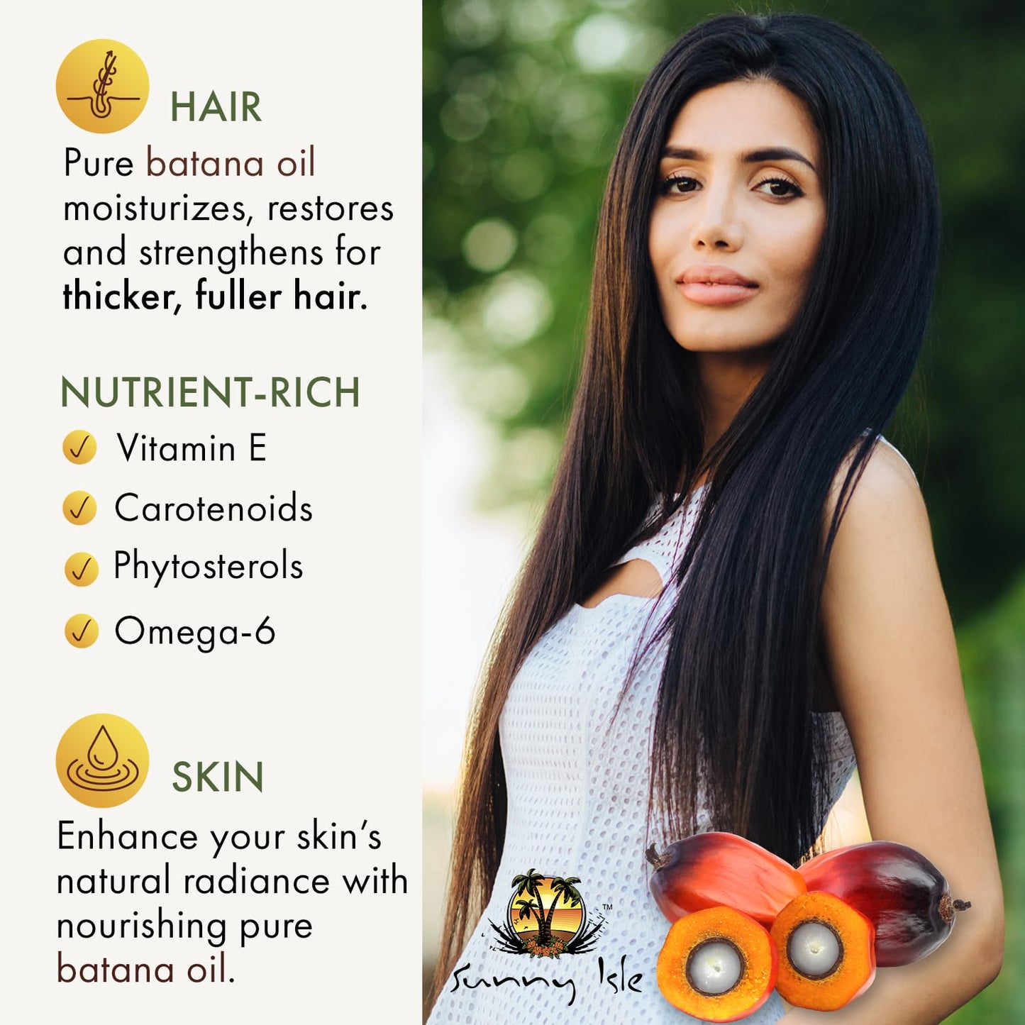 Sunny Isle Batana Oil - Raw & Pure, From Honduras, Promotes Hair Growth & Thickness - 4 Fl Oz