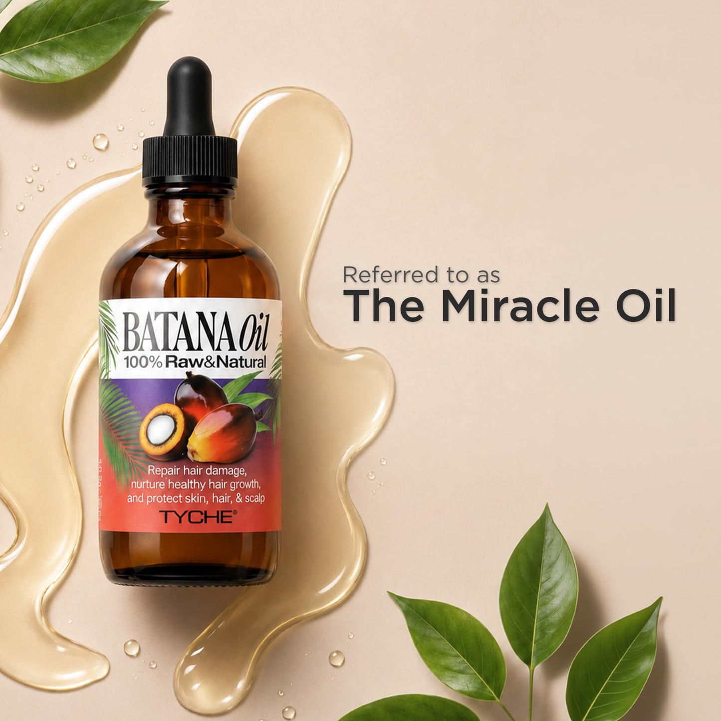 Tyche by Nicka K New York, Hair and Body Oil, Rosemary Oil, Batana Oil, Mosturizes Skin, Repairs Damaged Hair (Batana Oil)