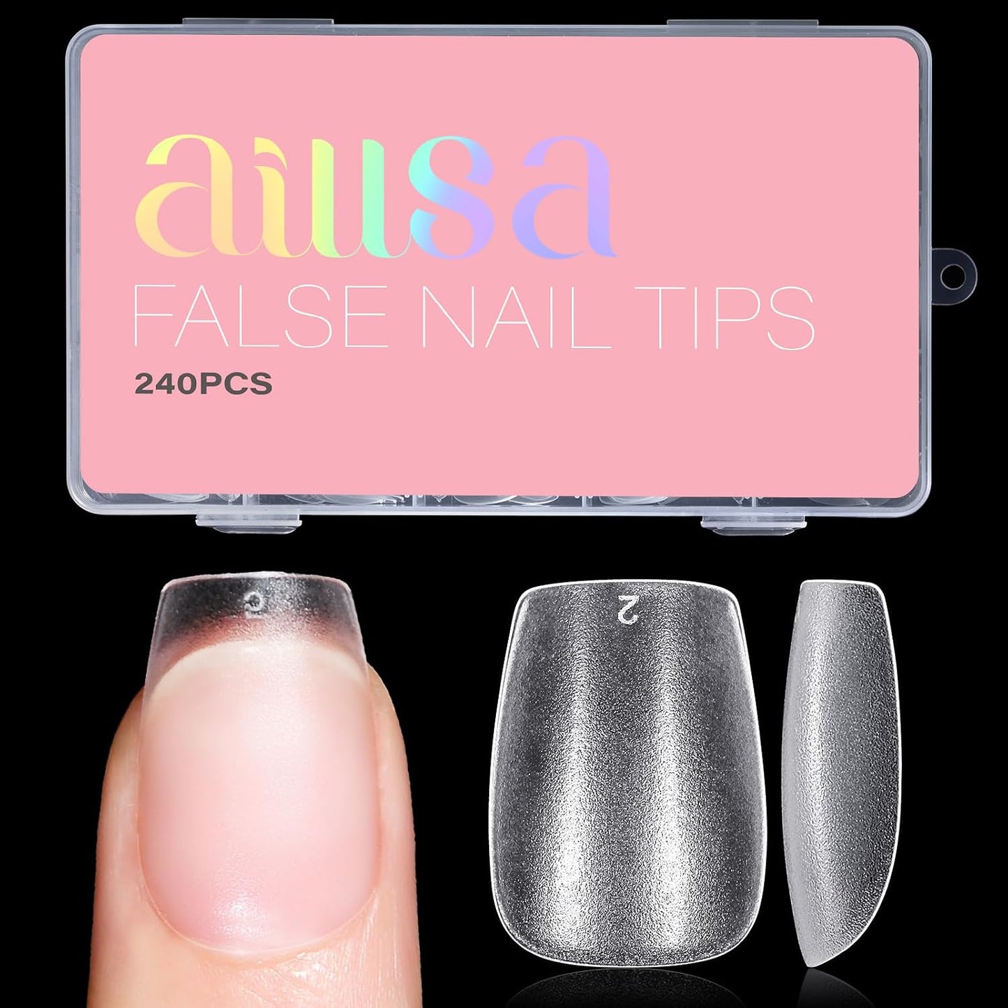 Almond Nail Tips - 450pcs Soft Full Cover Gel Nails | Pre-shaped Press-On Extensions in 15 Sizes for Beginners