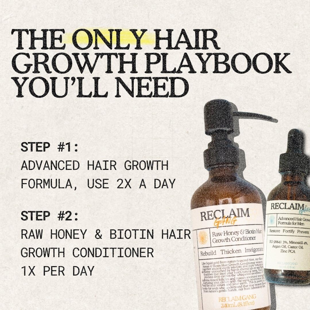 Hair Growth Support Serum - RU58841 & Minoxidil Formula for Thicker, Fuller Hair | 60ml with Natural Hydrating Oils