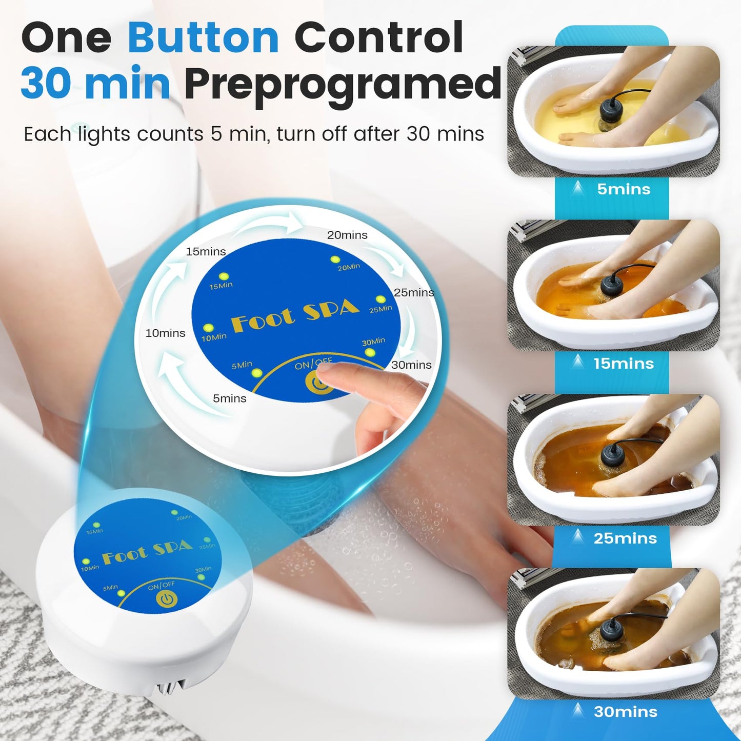 LeCuag Ionic Foot Bath Detox Machine, Foot Spa Bath for Home Use, Ion Cleanse Machine to Remove Toxins with Massage Slippers, 2 Super Arrays