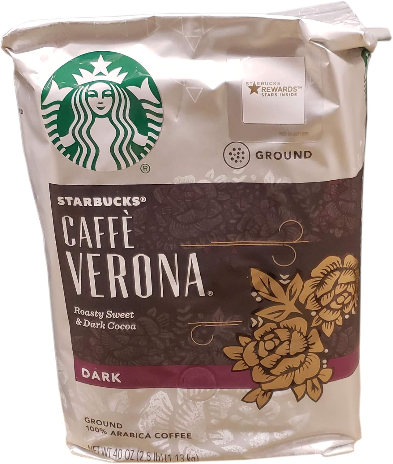 Starbucks Ground Coffee - Dark Roast Italian Blend | 100% Arabica, 18 oz Bag