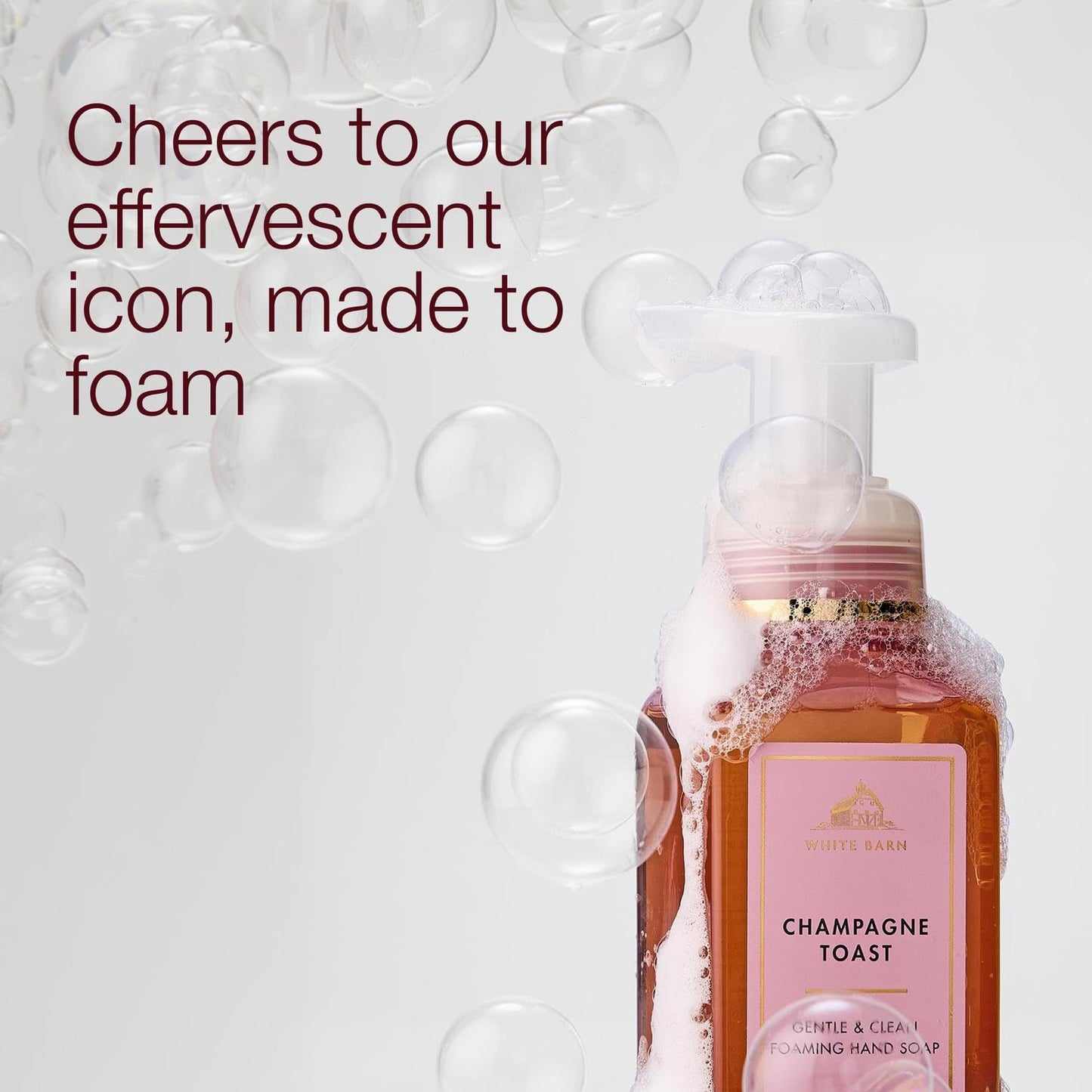 Bath & Body Works Champagne Toast Gentle & Clean Foaming Hand Soap - Germ-Cleansing Hand Soap with Gentle Cleansing & Conditioning Formula - Dermatologist Approved - Thoughtful Gift - 3-Pack