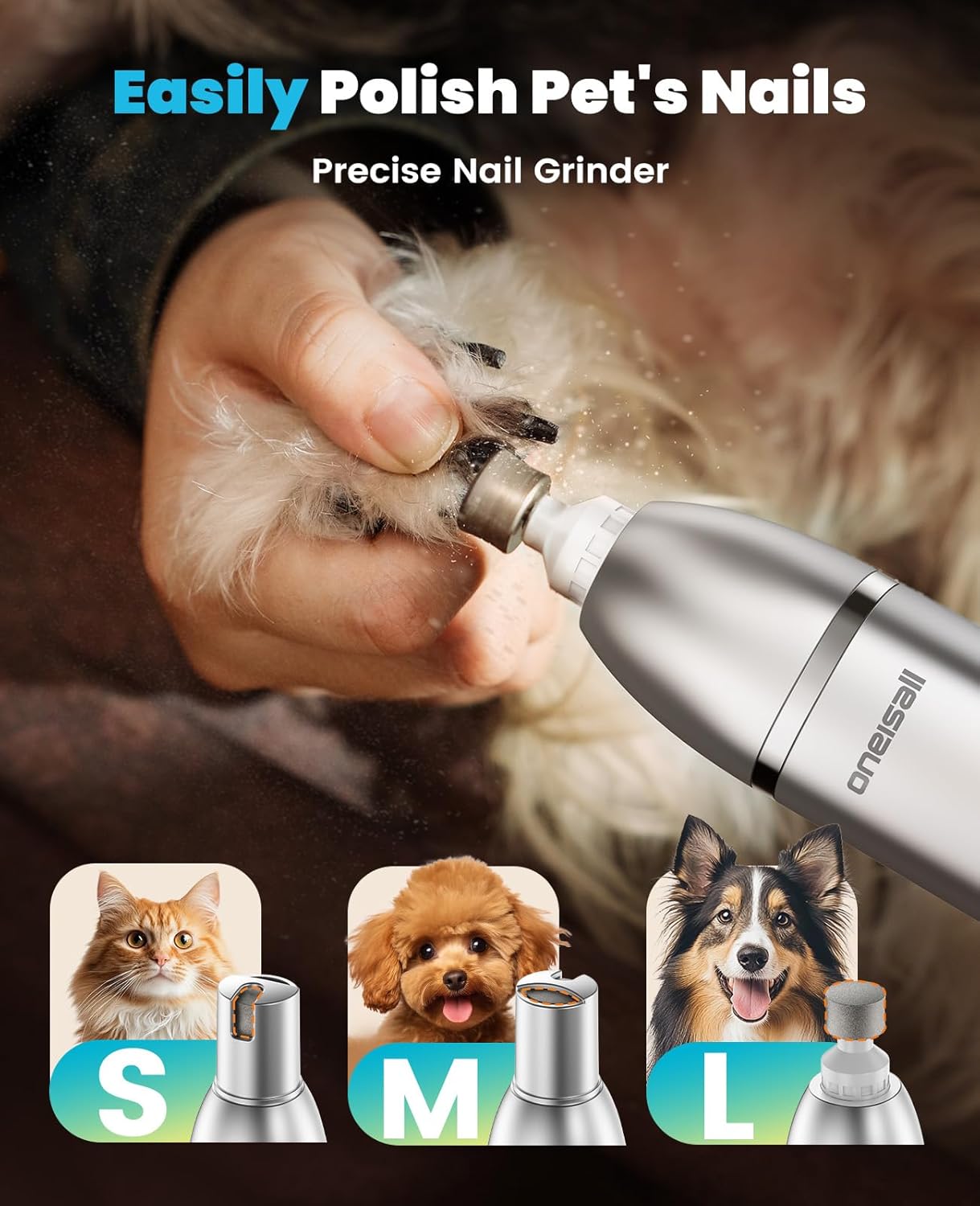 4-In-1 Dog Grooming Kit - LCD Display, Rechargeable Cordless Clippers | Low Noise, Waterproof, Nail Grinder