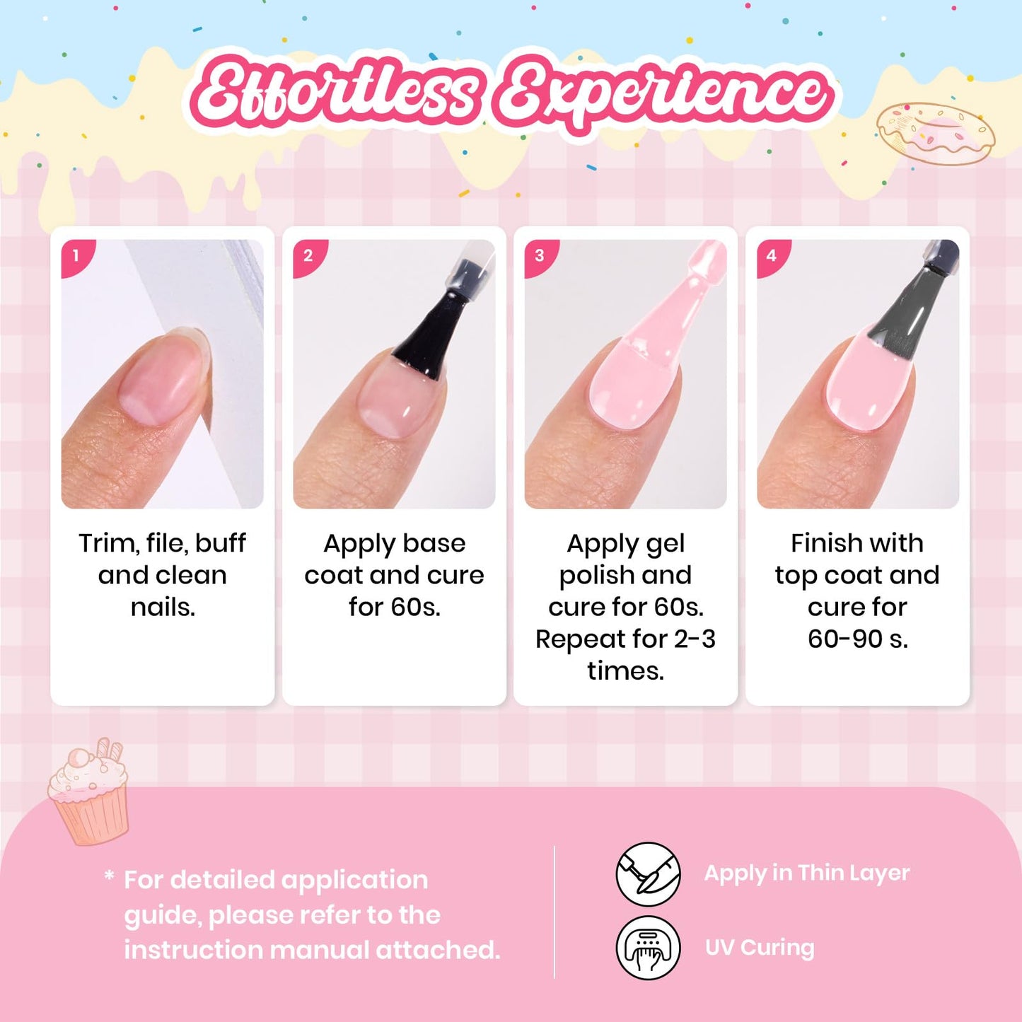 Beetles Pink Gel Polish, Strawberry Milk, Light Pink Gel Nail Polish
