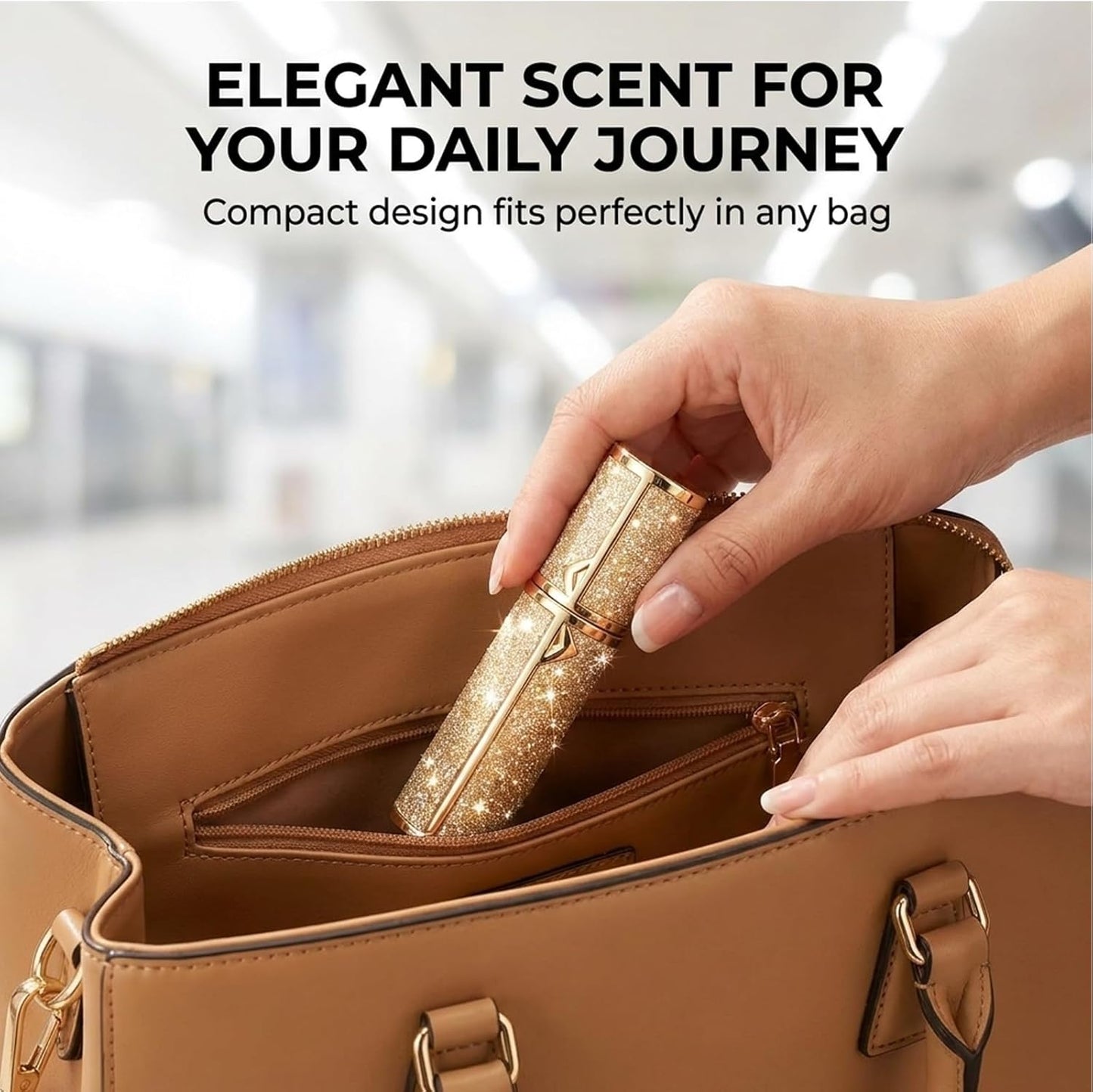 Refillable Travel Perfume Bottle - 5ml Leak-Proof TSA Atomizer | Perfect Valentine's Day Gift