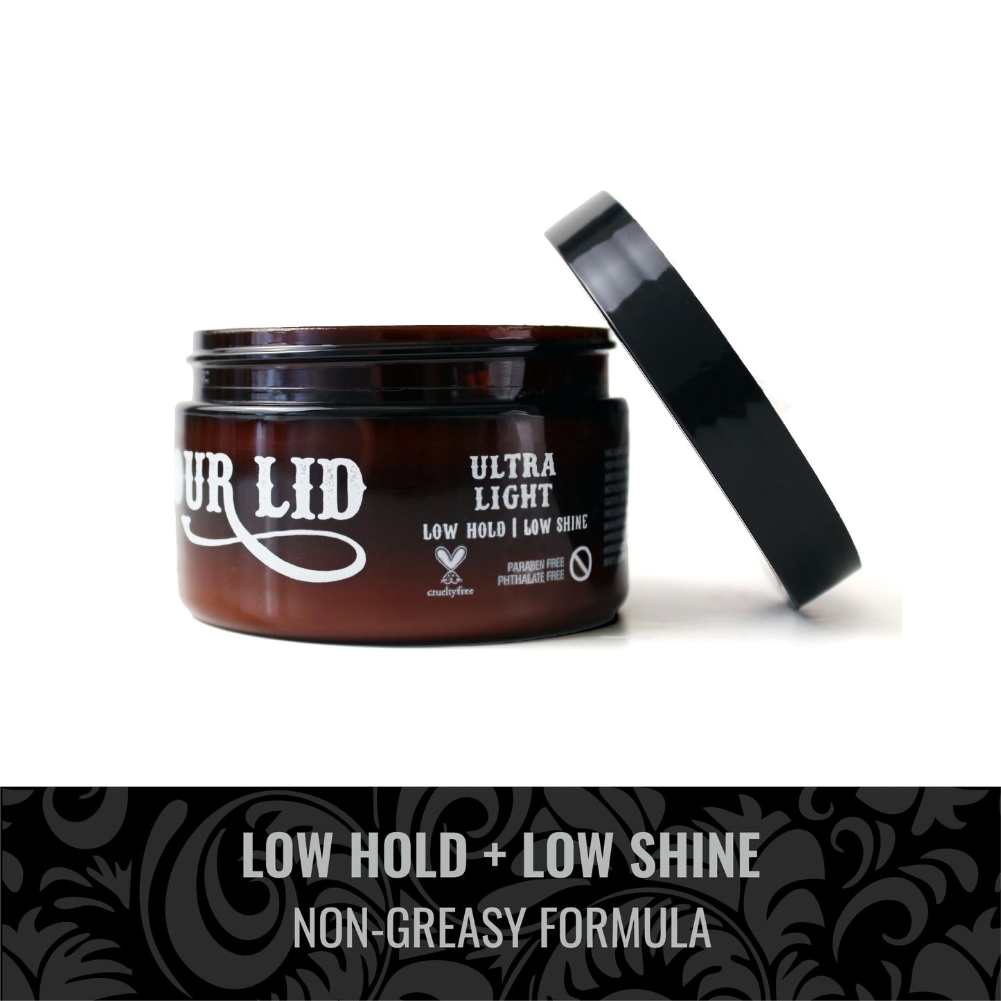 Fix Your Lid Ultra Light Pomade for Men - Low Hold & Low Shine Styling - Water-Based, Easy to Wash Out - Full Size & Travel Size Bundle - 3.75 oz + 1.7 oz