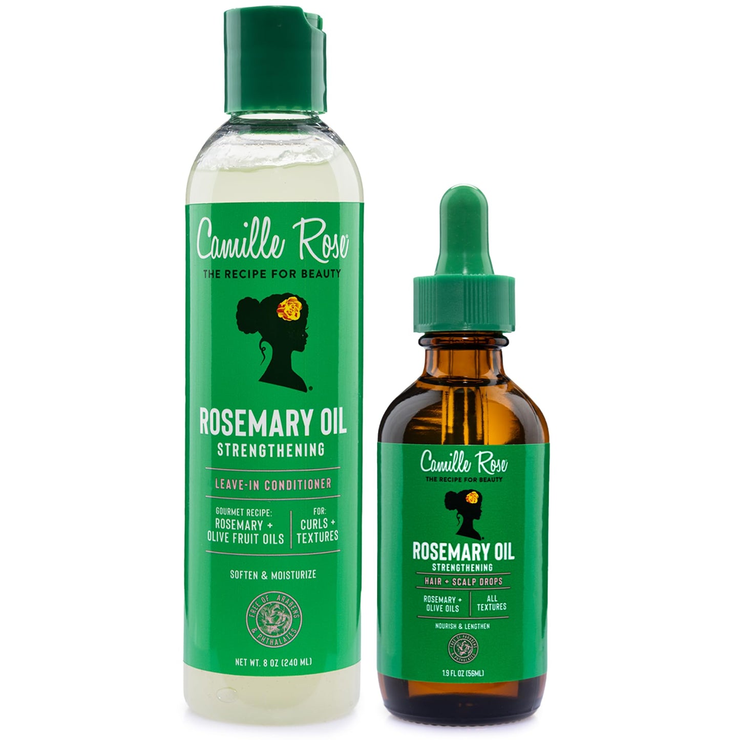 Camille Rose Rosemary Leave-In Conditioner + Hair & Scalp Drops for Strengthening, Detangling, Dry Scalp Moisture