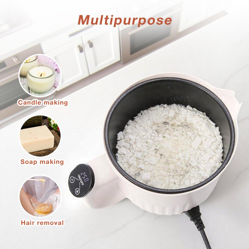 Yuuchail Touchscreen Wax Melting Pot, Digital Temperature Control (120°F-260°F), Electric Wax Melter for Candle & Soap Making with Pour & Non-Stick Coating, Ideal for DIY Crafts & Beginners