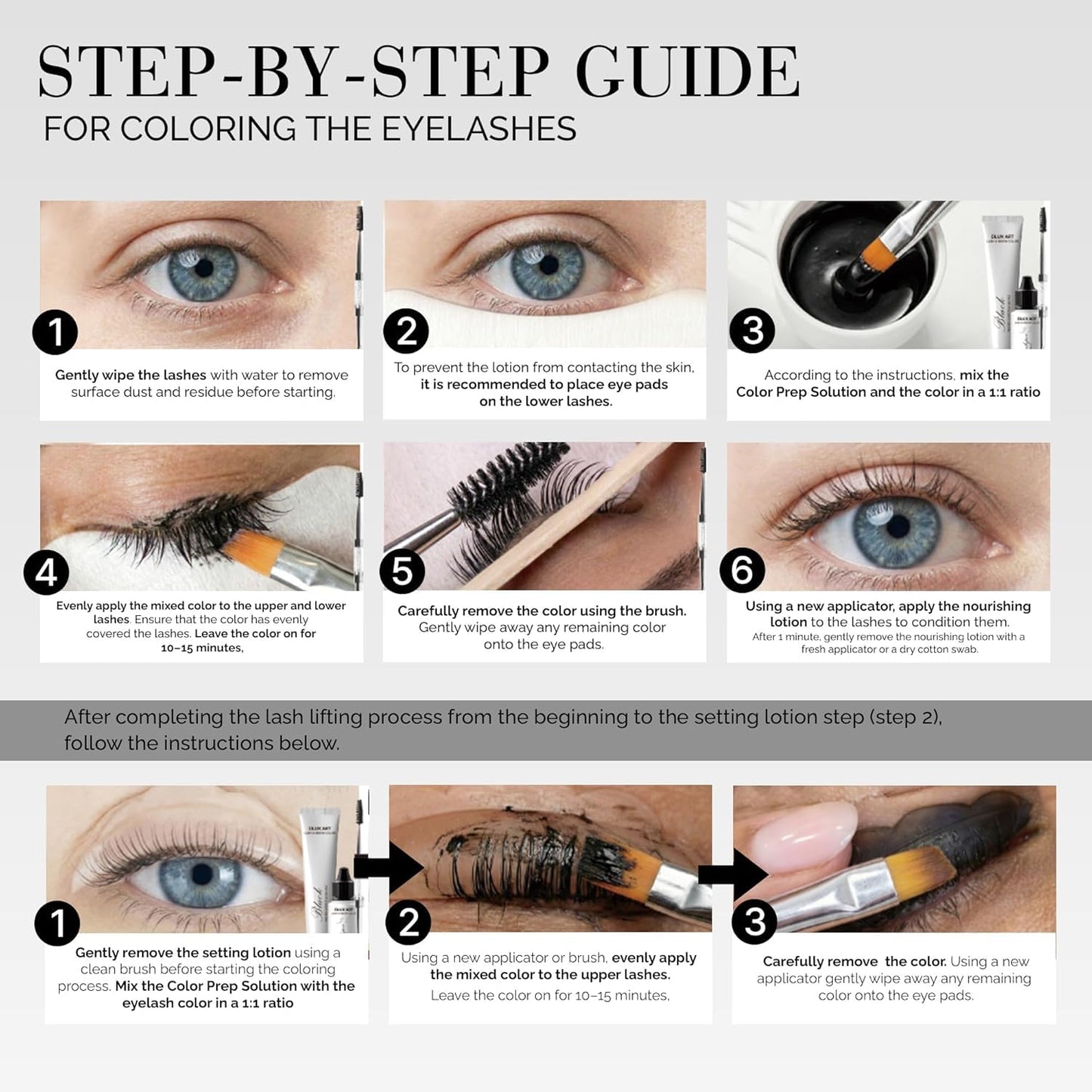 Korean Eyebrow Color Kit - Long-Lasting Black Brow Color for Natural-Looking Brows | Salon & Home Use