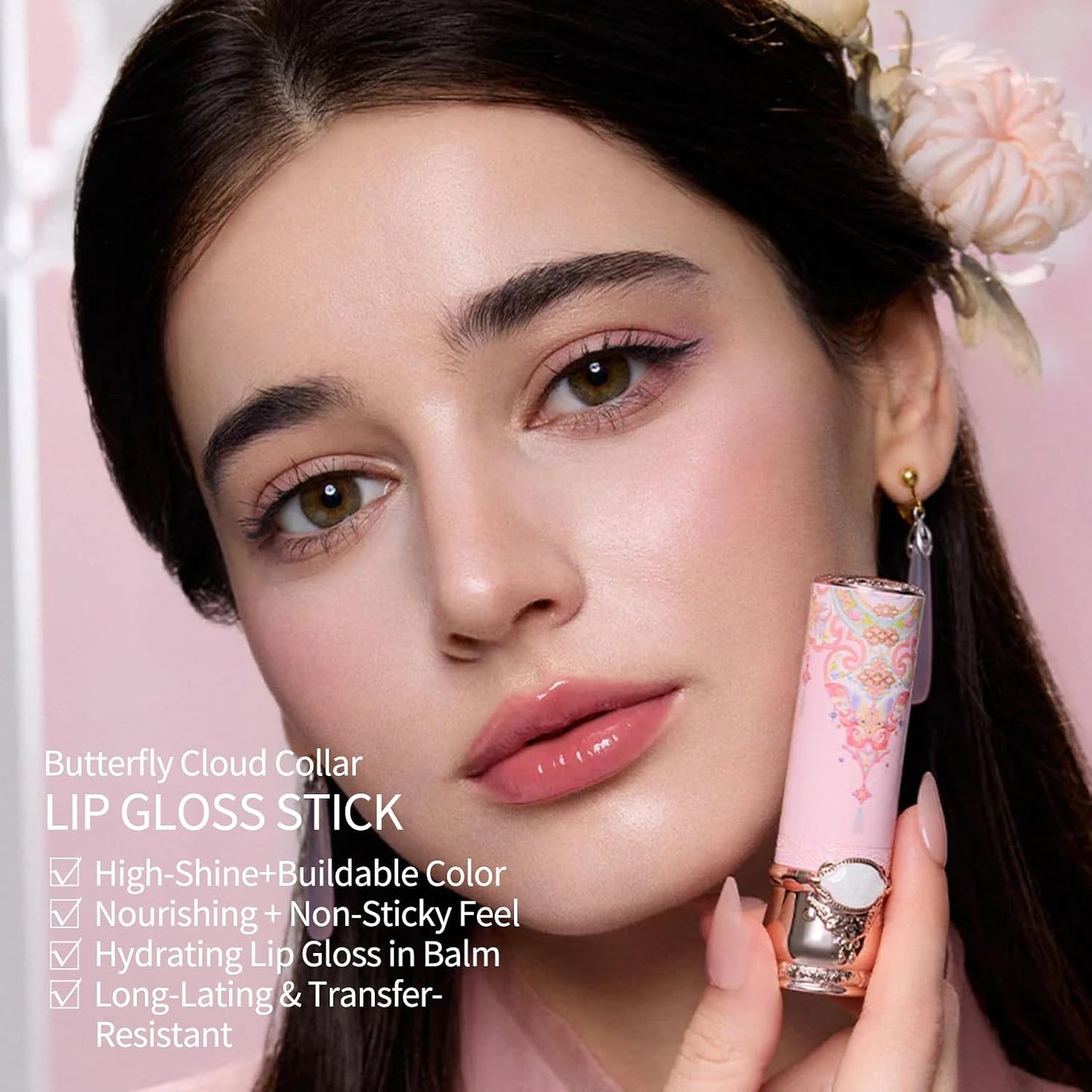 Little Angel Cream Blush & Butterfly Cloud Lipstick Set - Buildable, Blendable, Long-Lasting Makeup | Blush 04 Rose Ashes + Lipstick C06 Cardamom