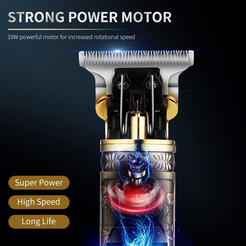 Suttik Hair Clippers for Men with Replacement Blade, Professional Hair Trimmer for Barber, T-Blade Edgers Clippers, Close-Cutting Trimmers, Cordless Clippers for Hair Cutting
