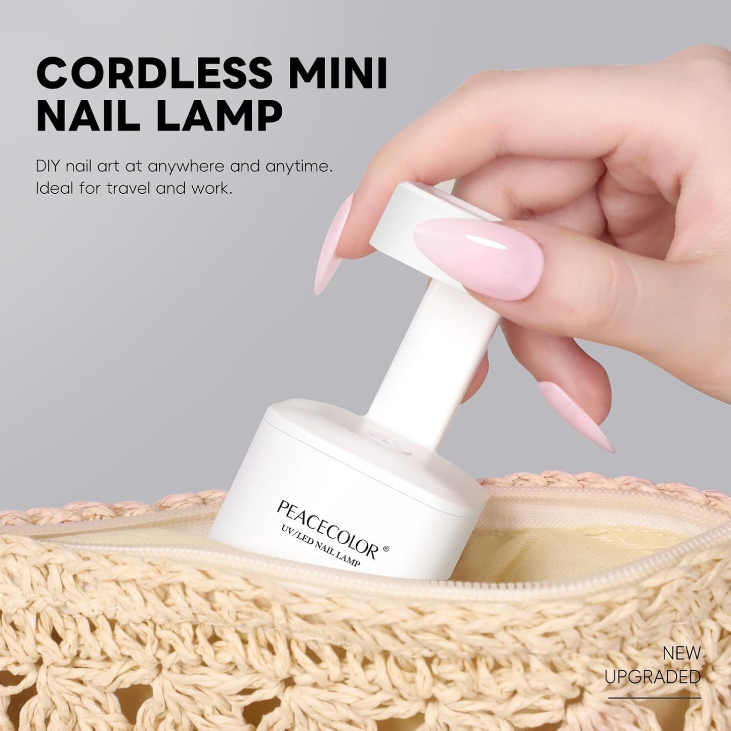 Mini UV Light for Gel Nails - Fast Curing LED Nail Lamp with 2 Timer Modes | Home Salon Essential