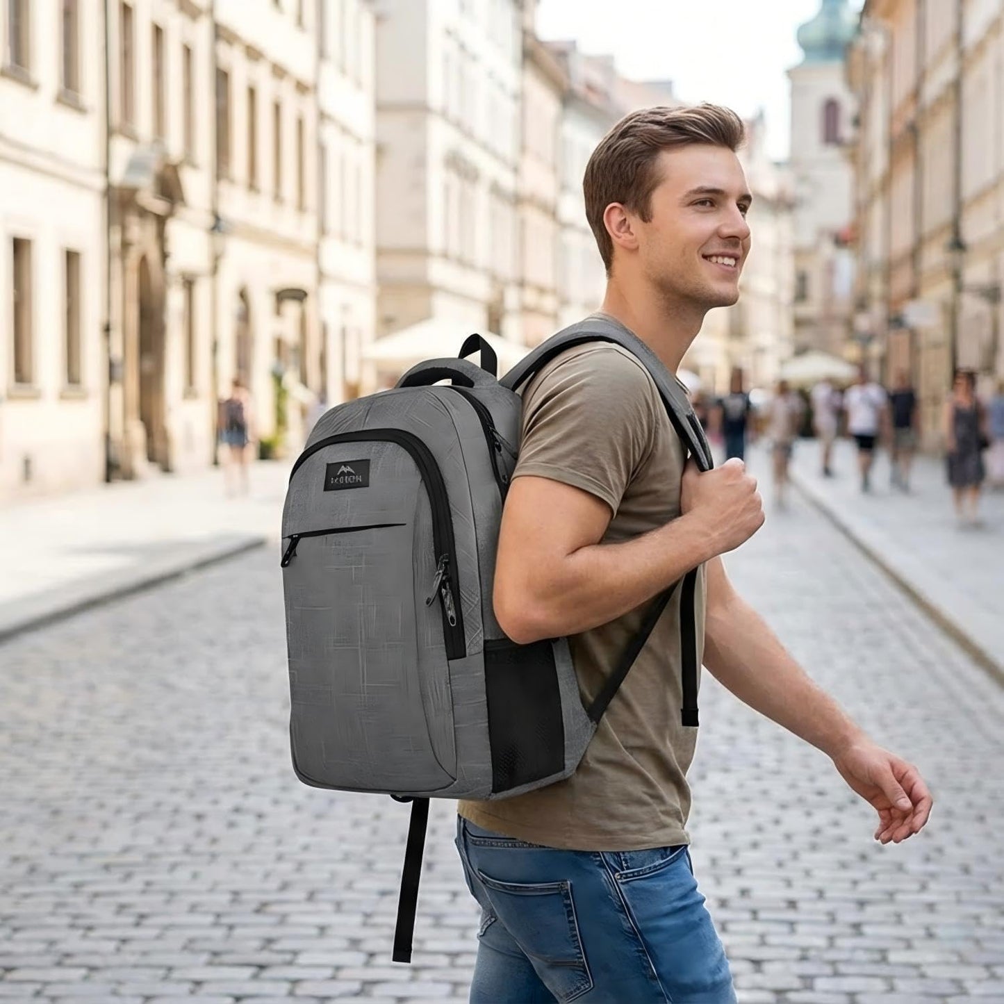 MATEIN Travel Laptop Backpack - Anti-Theft Water-Resistant Bag for 15.6" Laptops | Grey