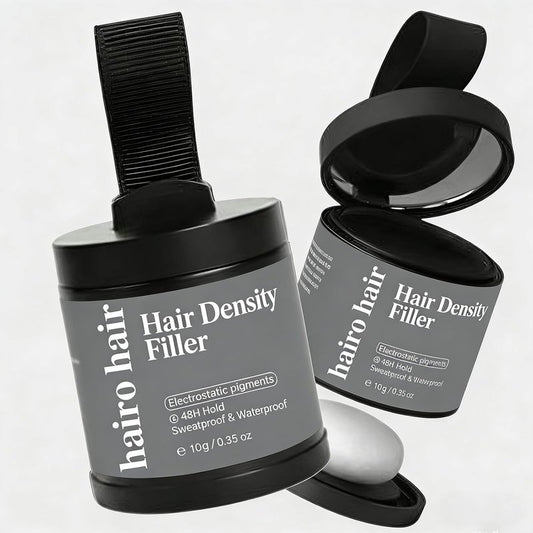 Hair Density Filler - 24-Hour Stain-Proof Powder for Bald Spot Concealment | Instant Invisible Coverage for Men & Women, Waterproof, Grey*2