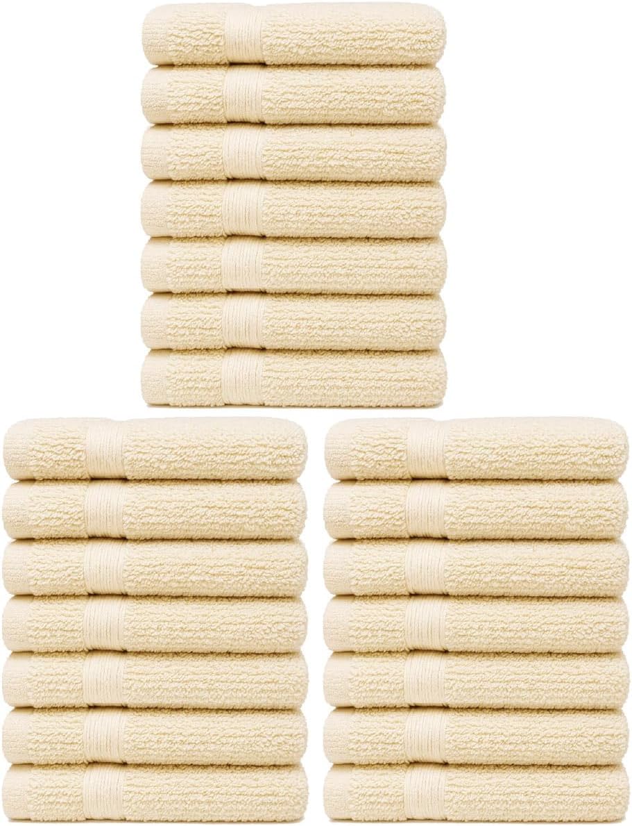 Luxury Cotton Washcloths - Ultra Soft & Super Absorbent Terry Towels | 12x12 MultiPack in China Blue