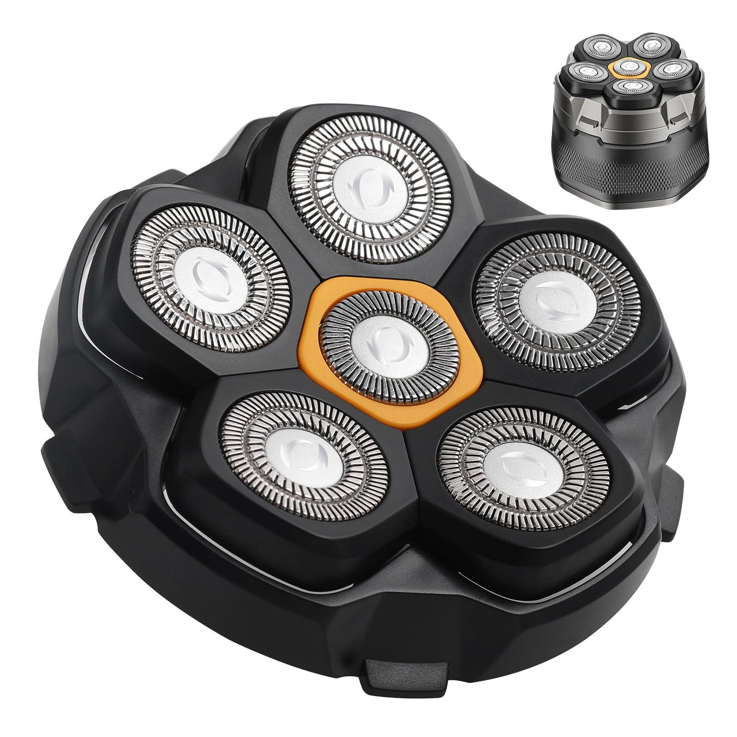 1 pcs Magnetic 6 Blade head shaver Replacement heads Compatible with Wyklaus Redbreak Detona DOAO head shaver