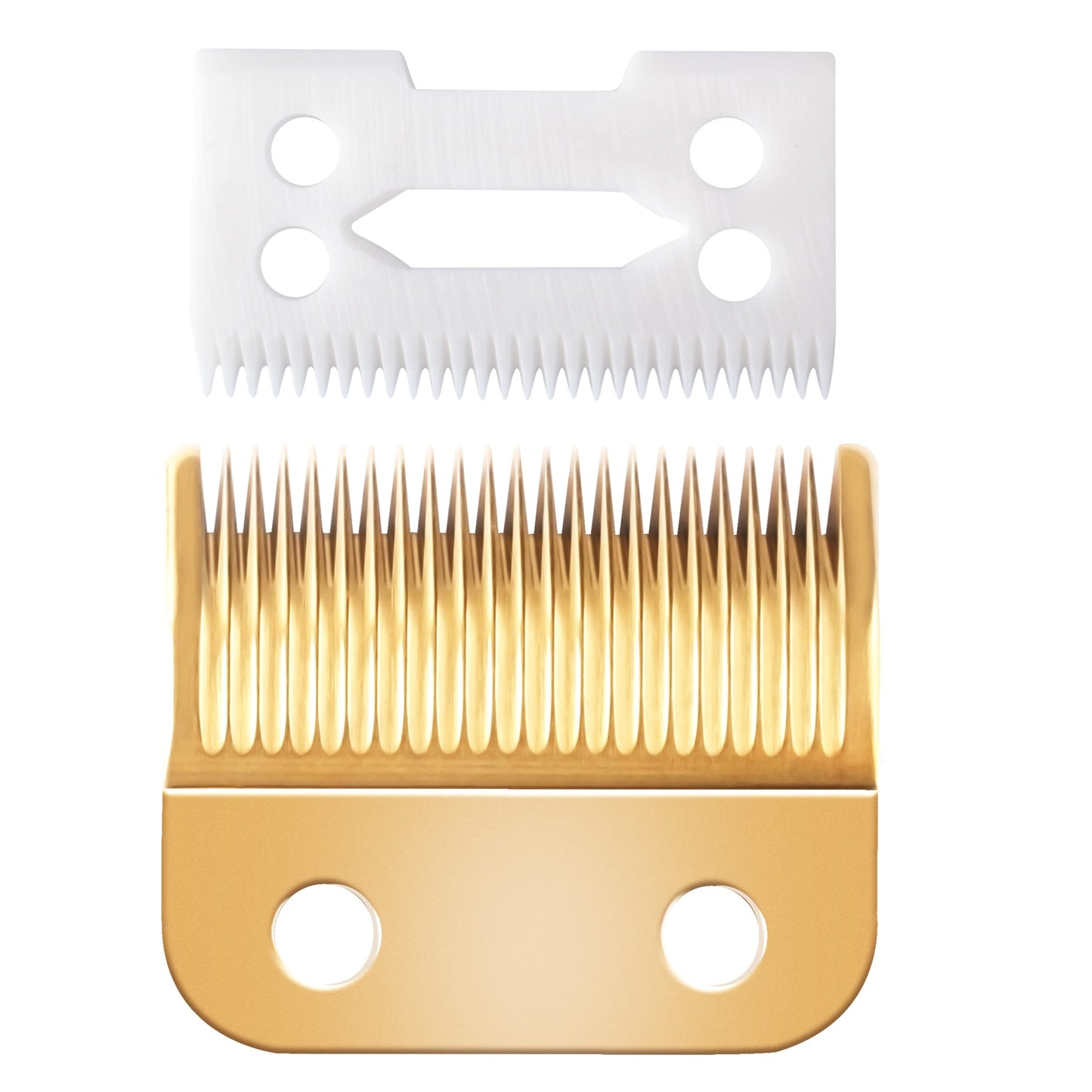 Clippers Blades Replacement Compatible with Wahl 30-15-10(#1037-400),Professional Animal Standard Adjustable Blade Set,Ceramic Dog Blade Set,2 Set(Gold/Silver)