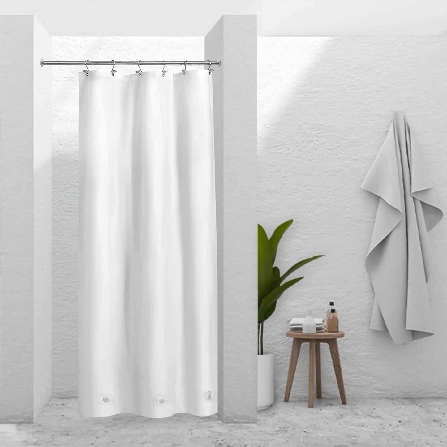 Clear Plastic Shower Liner - Premium Waterproof PEVA Curtain with Rustproof Grommets & 3 Magnets | Standard Size