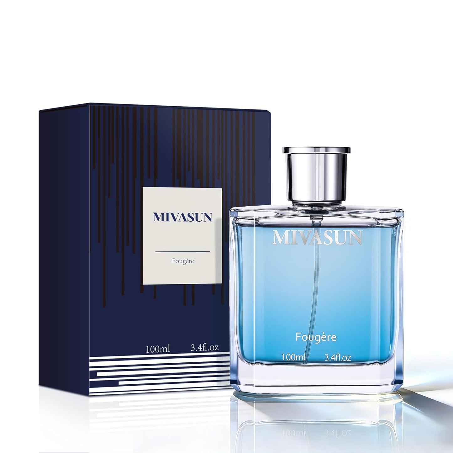 MivaSun Luxury Cologne for Men - Long Lasting Woody Aromatic Fragrance | 100ml Eau de Parfum with Lemon, Cedarwood & Patchouli