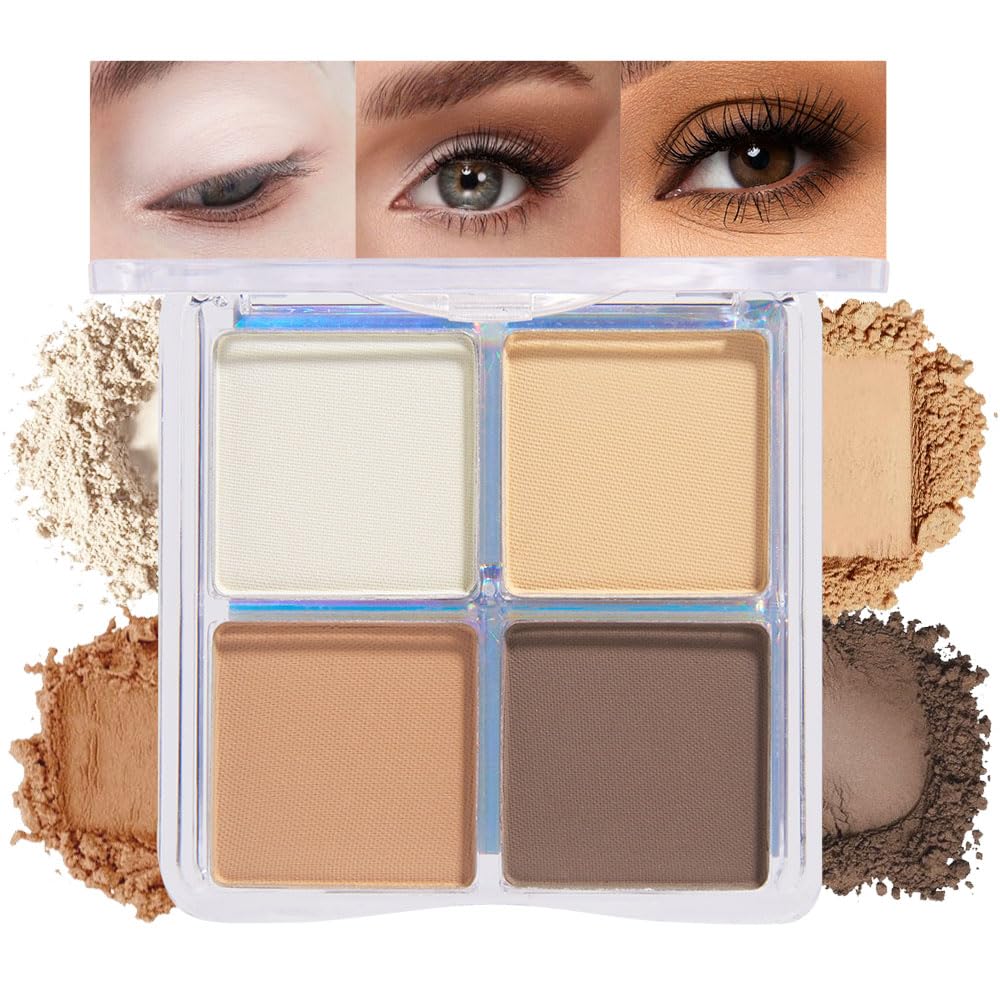 Eye Shadow Palette for Older Women - 6 Colors, High Pigment, Mini Travel Size | Green Eyes, Nude Pink, Rose Gold