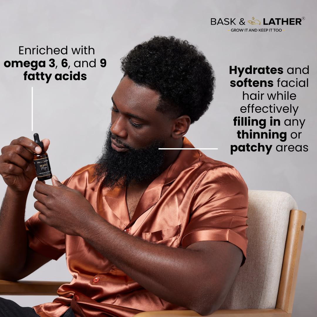 Beard Magic Growth Oil - Natural Oil for Thicker, Fuller Beards | Stimulates Hair Growth & Softens Facial Hair - 1 fl oz