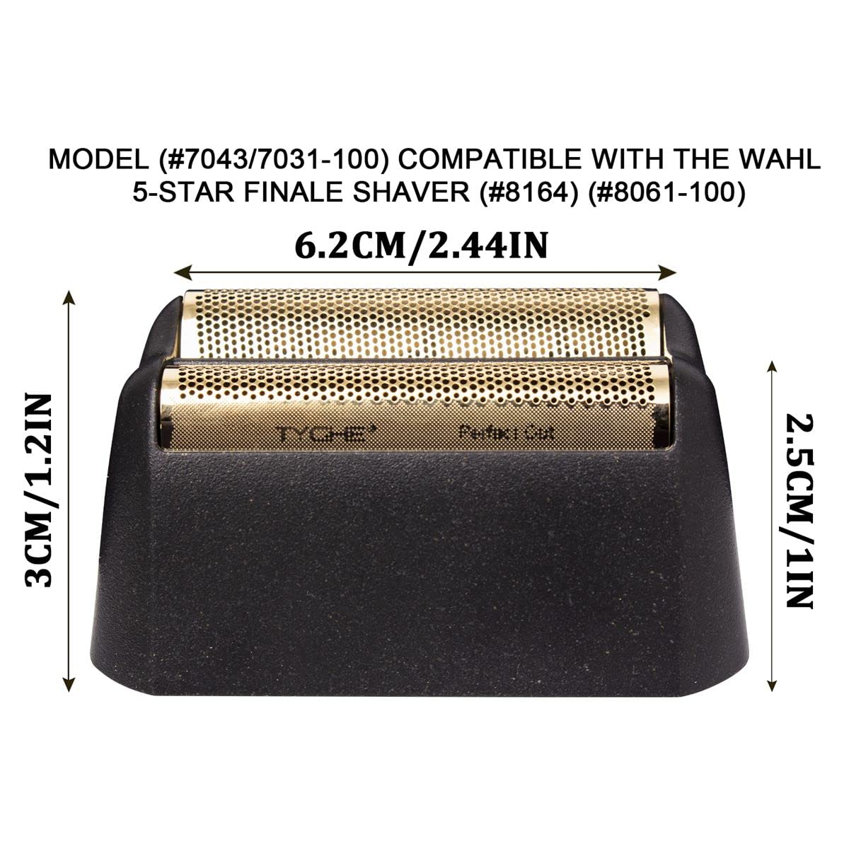 Professional Shaver Shaper Replacement Super Close Gold Foil and Cutter Bar Assembly, Compatible with 5 Star Series Model 7043, Gold
