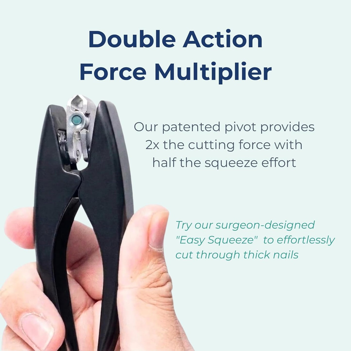 Heavy-Duty Toenail Clipper - Ergonomic 180° Swivel Head for Thick Nails | Ideal for Seniors & Arthritis Relief