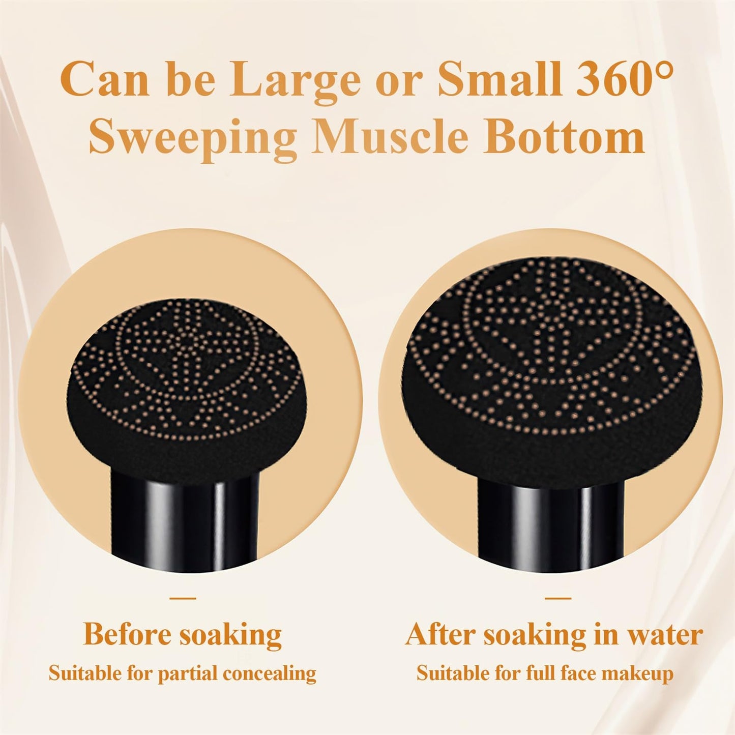Mushroom Head Air Cushion CC Cream - Tattoo Cover up Makeup Waterproof for Mature Skin Moisturizing Concealer Brighten Long-Lasting, Gold Packaging (Natural, 3.21 Ounce (Pack of 1))
