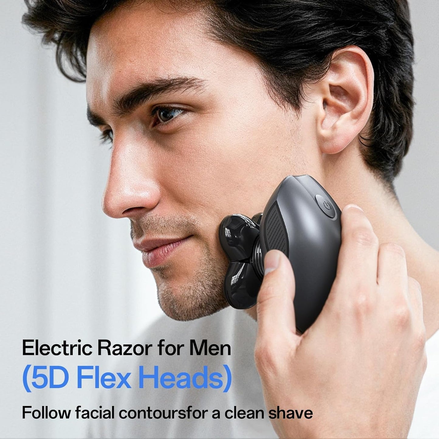 Bald Head Shaver & Body Razor - Cordless Rechargeable Wet/Dry Electric Trimmer | Waterproof, Rotary Blades, Gray