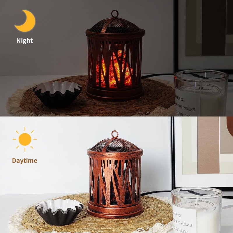 LIFFY Wax Melt Candle Warmer - Electric Melter with Lamp & Timer, Fragrance Warmer, Oil Burner, Aromatherapy Essential for Home & Office, Melt Warmer for Scented Wax Gift & Decor (Copper)