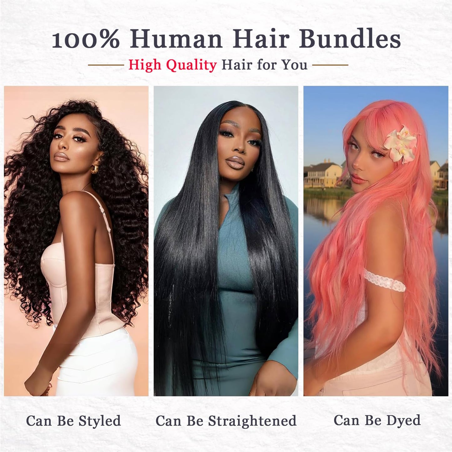 Body Wave Bundles Human Hair 20 20 20 Inch 14A Brazilian Hair 3 Bundles 100% Unprocessed Virgin Hair Sew in Extensions Natural Color No Tangle No Shedding
