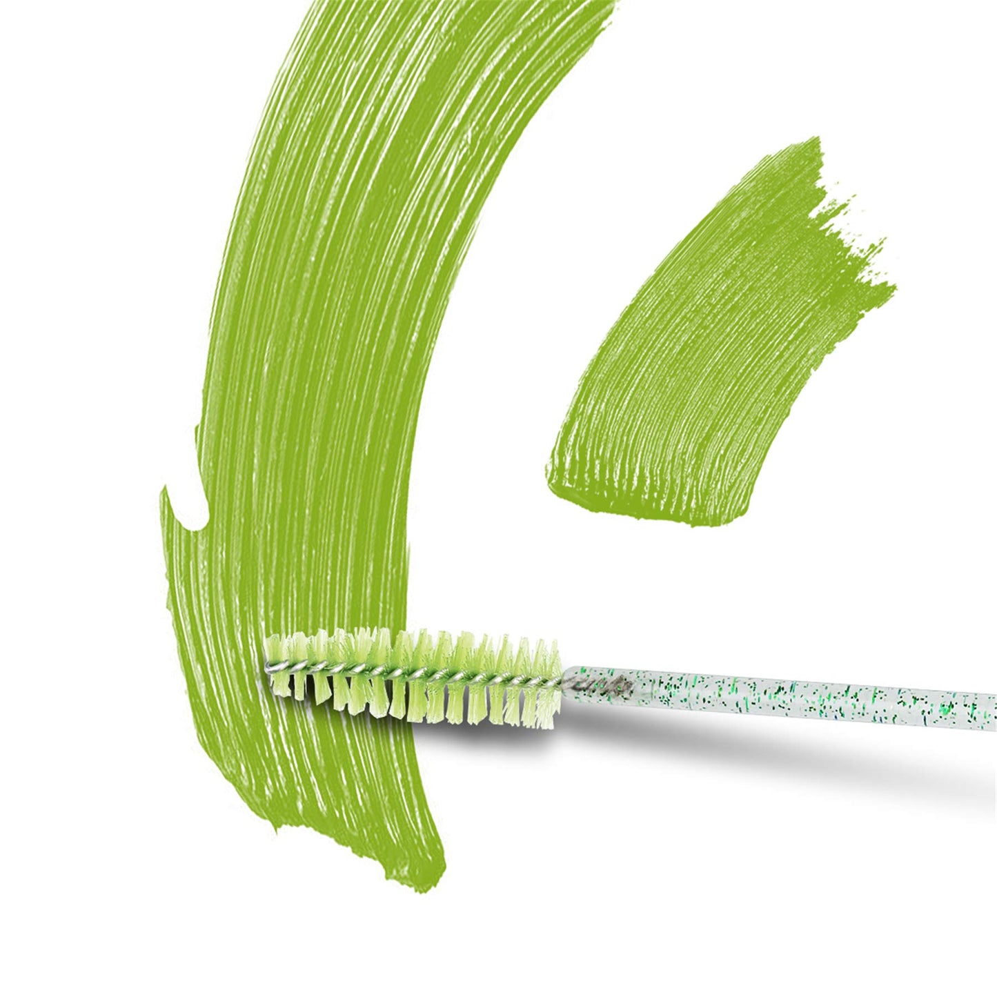 tifanso 200PCS Spoolie Eyelash Brush - Disposable Mascara Brush Wand for Lashes, Eyebrow Eyelash Extension Supplies (Green)