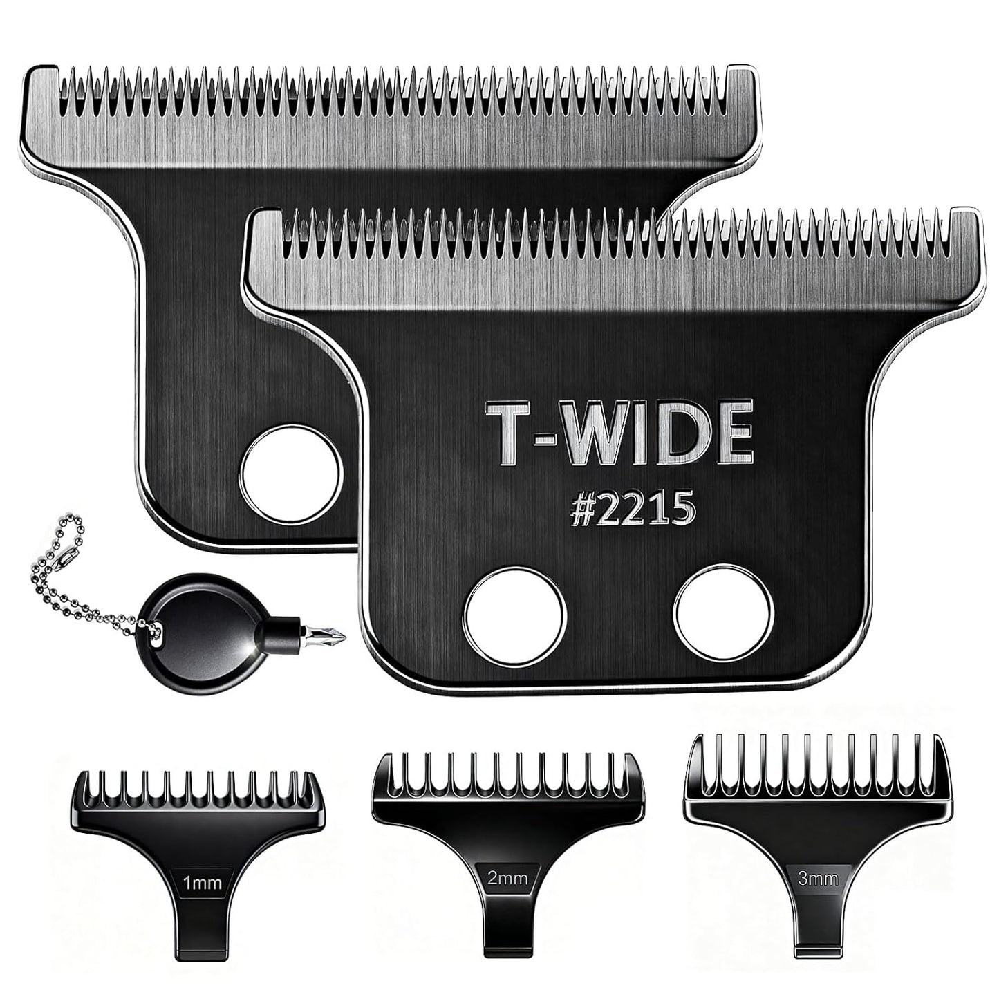 Replacement T Wide Blades for Wahl 5 Star Detailer Li Trimmer - Adjustable Stainless Steel Zero-Gap Blade | 1PC Gold