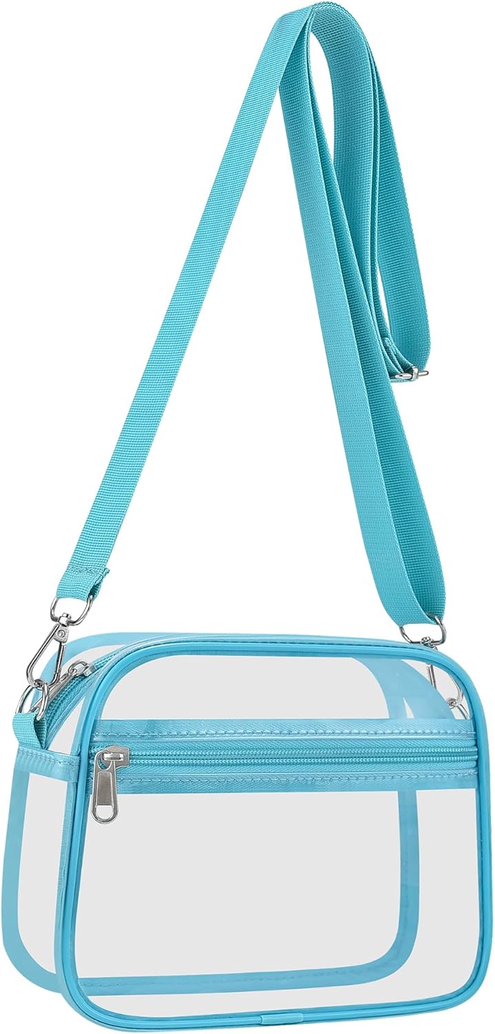 Clear Stadium Bag - Transparent Sports Fan Handbag with Adjustable Strap | Perfect for Concerts & Festivals