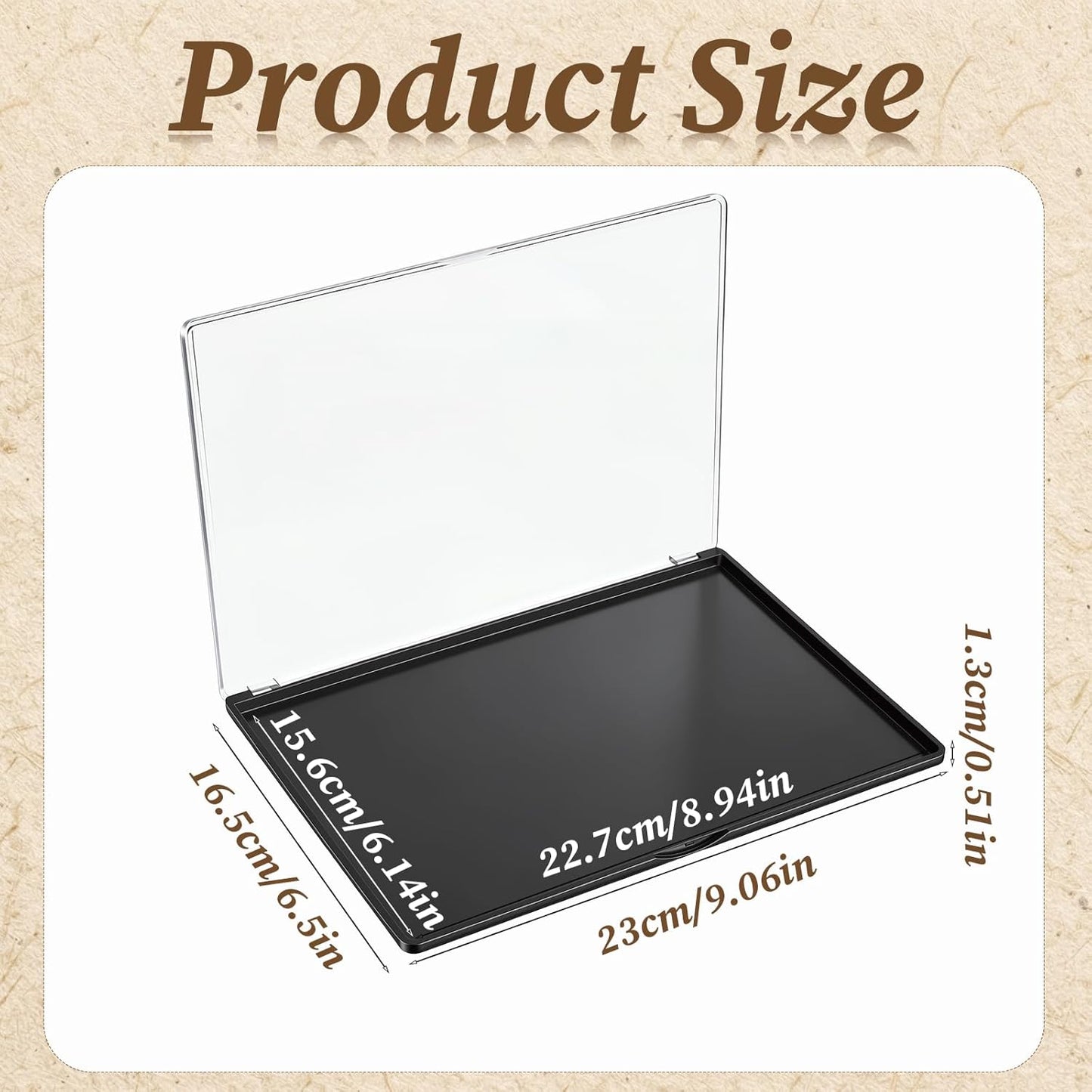 Magnetic Makeup Palette - XL Large Clear Top Storage Box for DIY Cosmetics | 9.06" x 6.5" Size